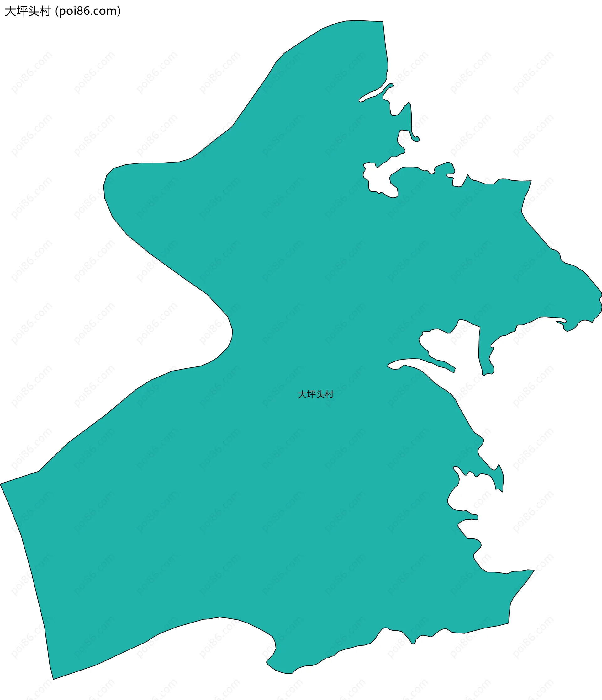 大坪头村边界地图