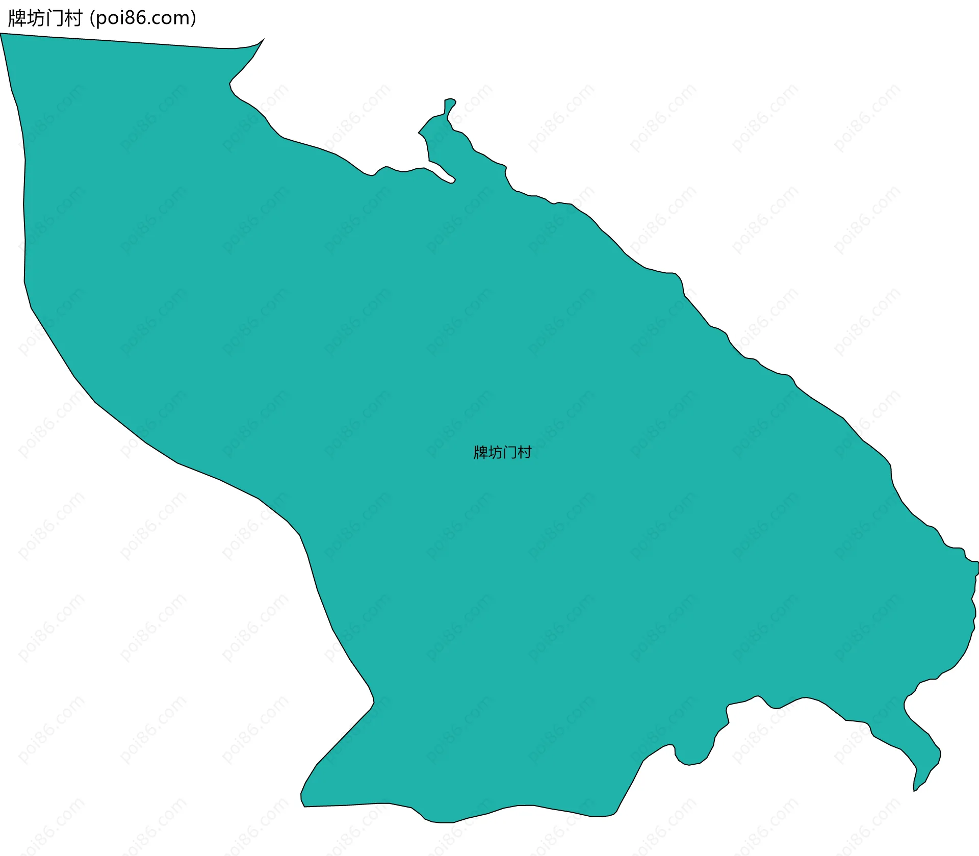 牌坊门村边界地图