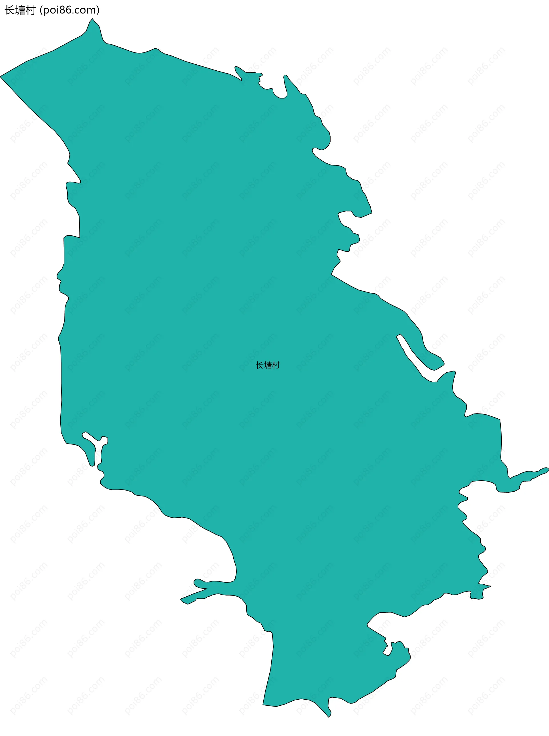 长塘村边界地图