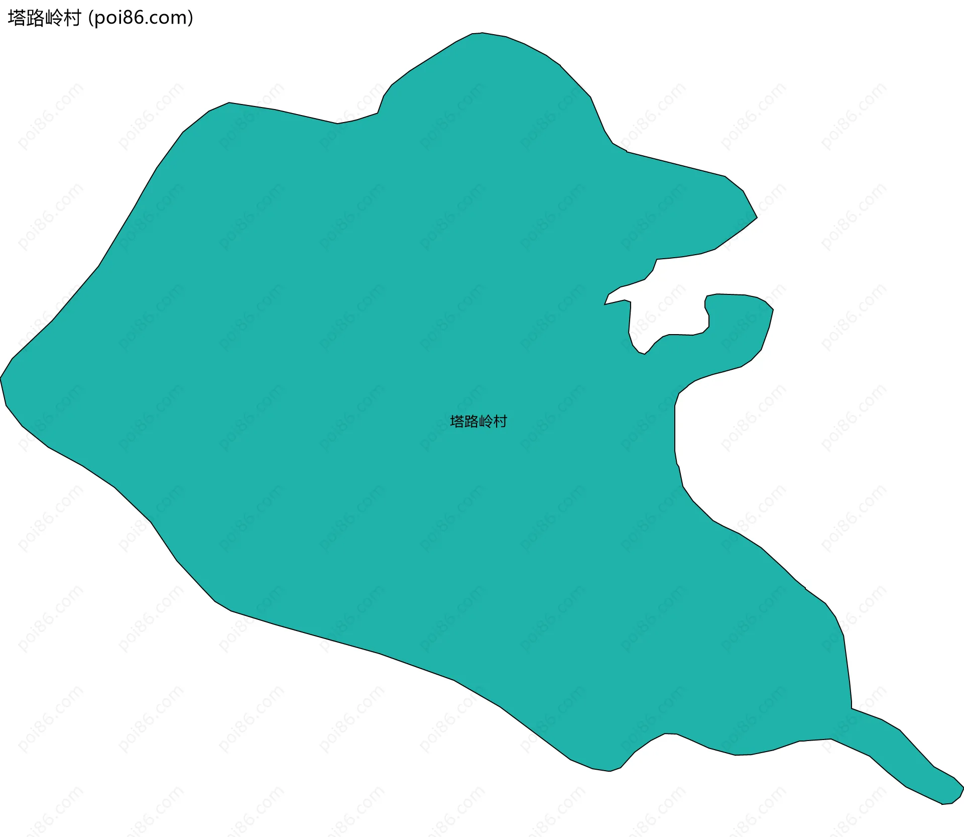 塔路岭村边界地图