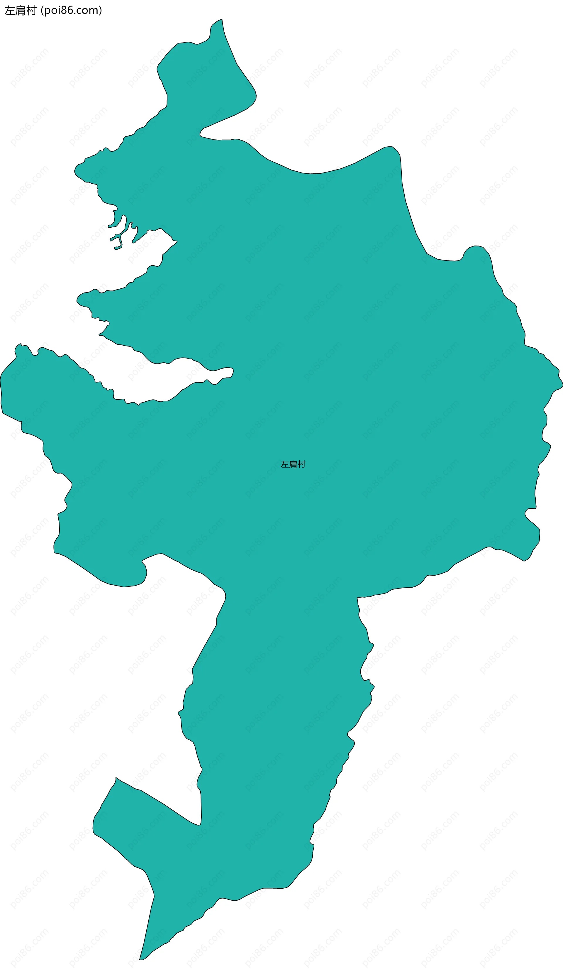 左肩村边界地图