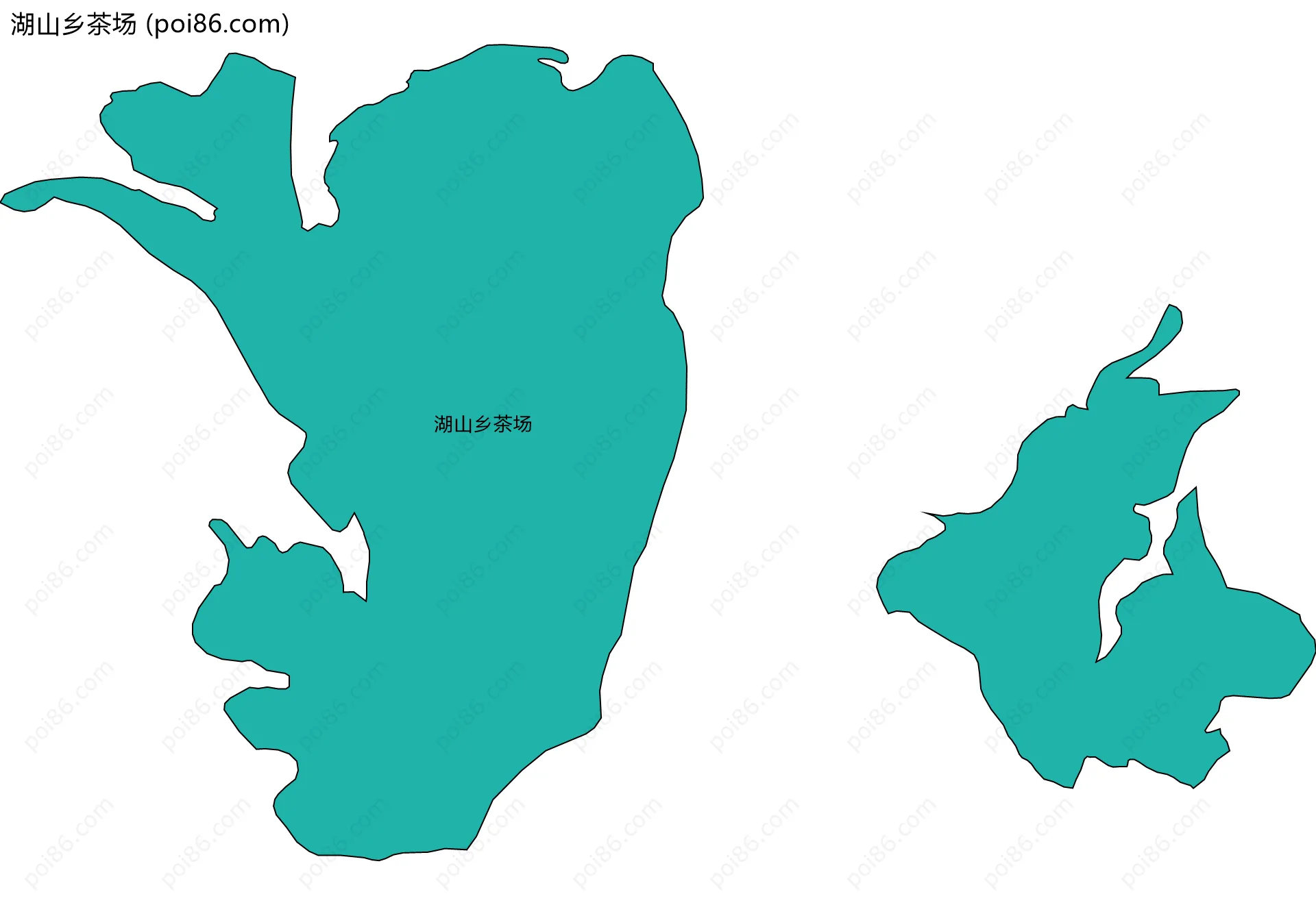 湖山乡茶场边界地图