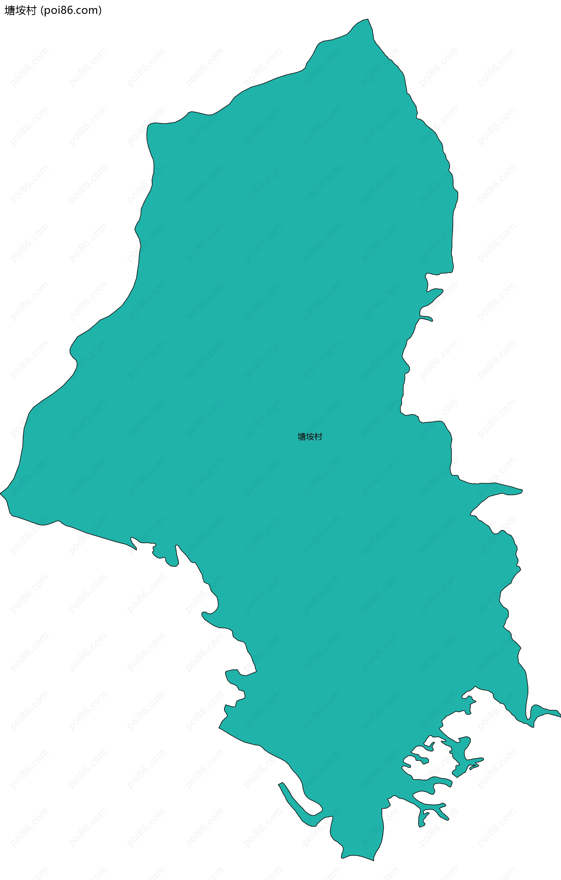 塘垵村边界地图