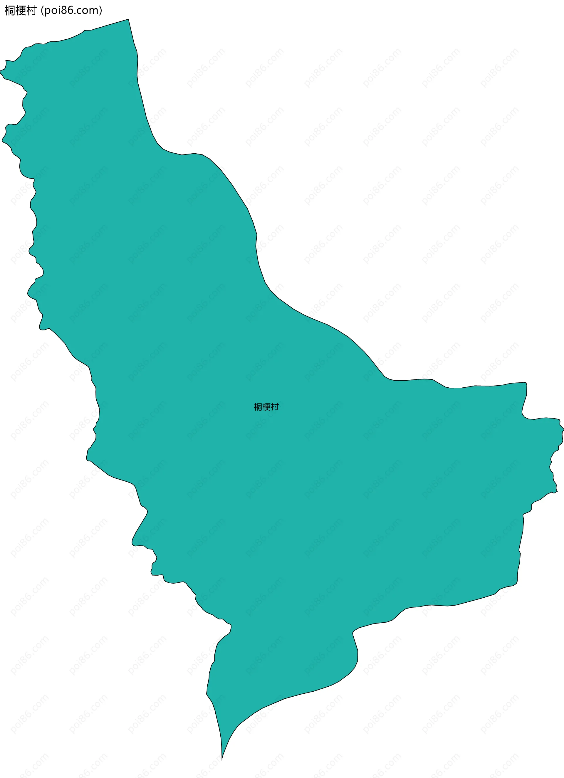 桐梗村边界地图