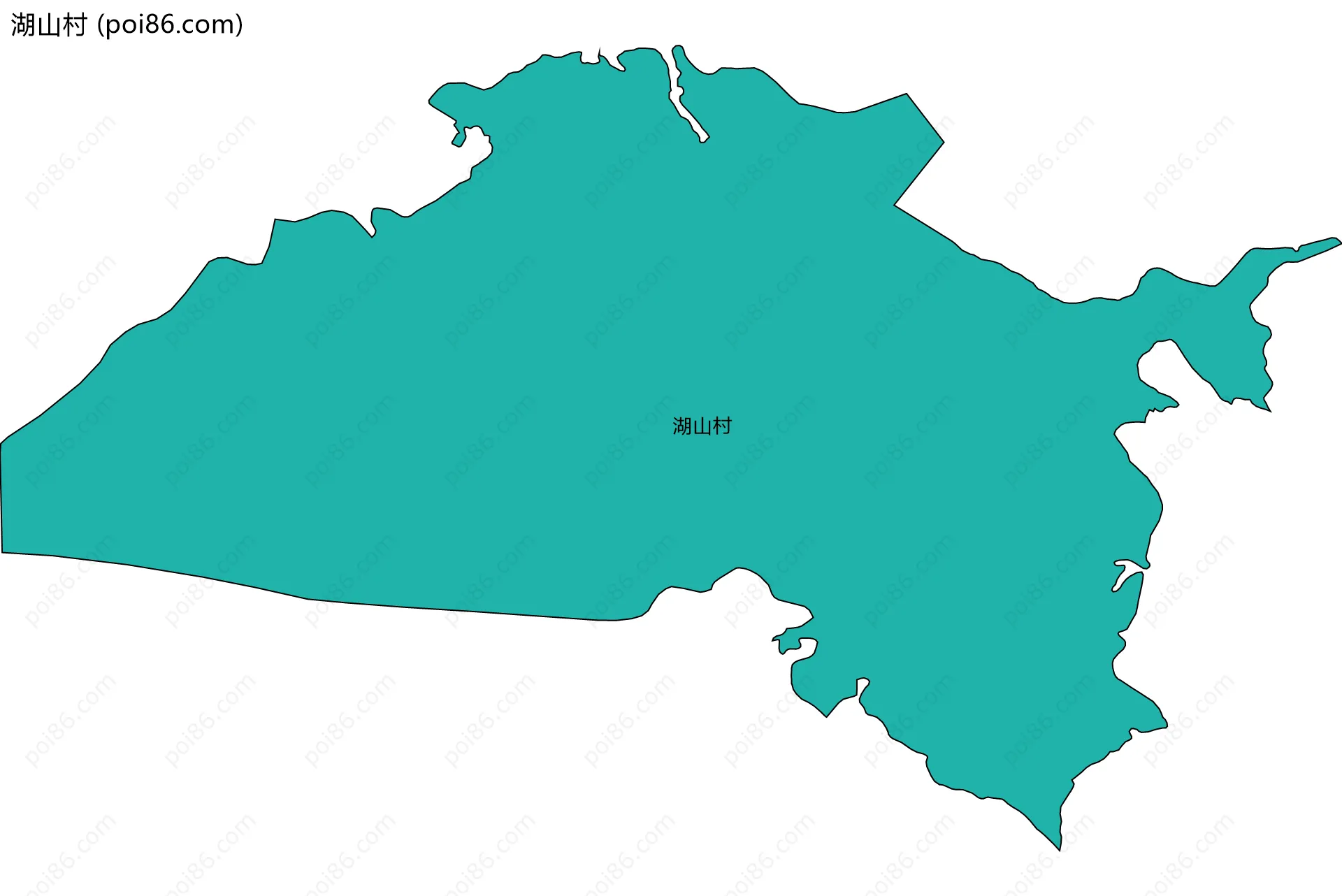 湖山村边界地图