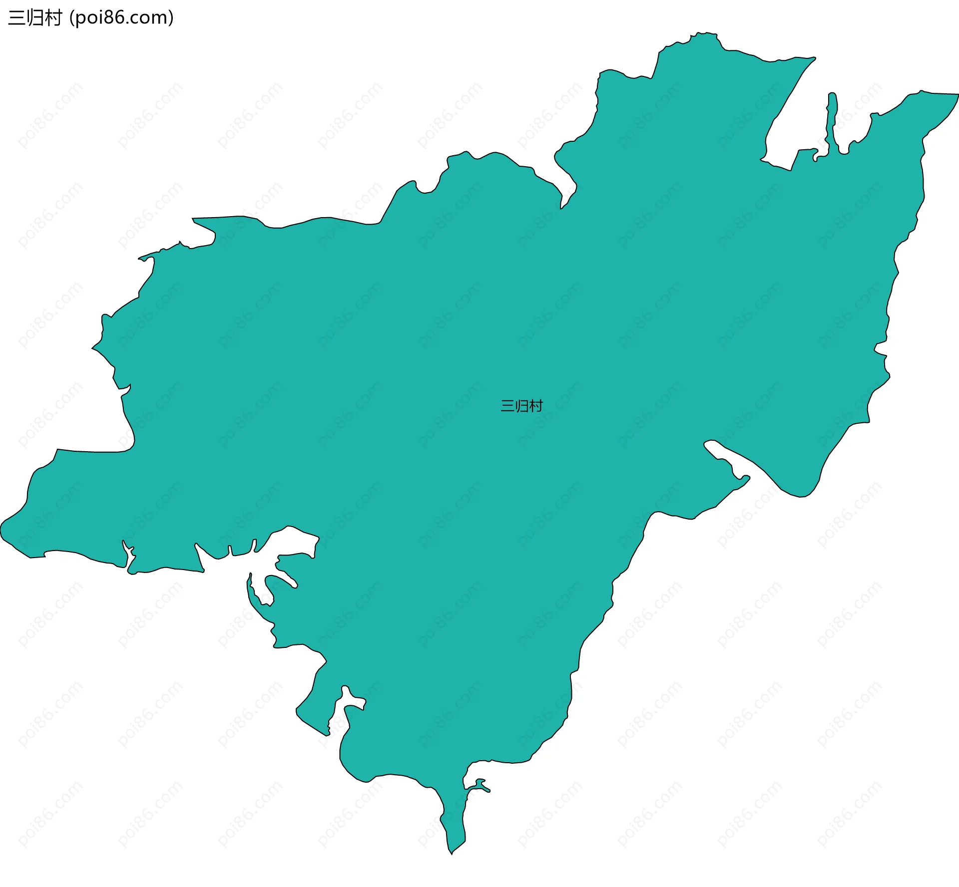 三归村边界地图