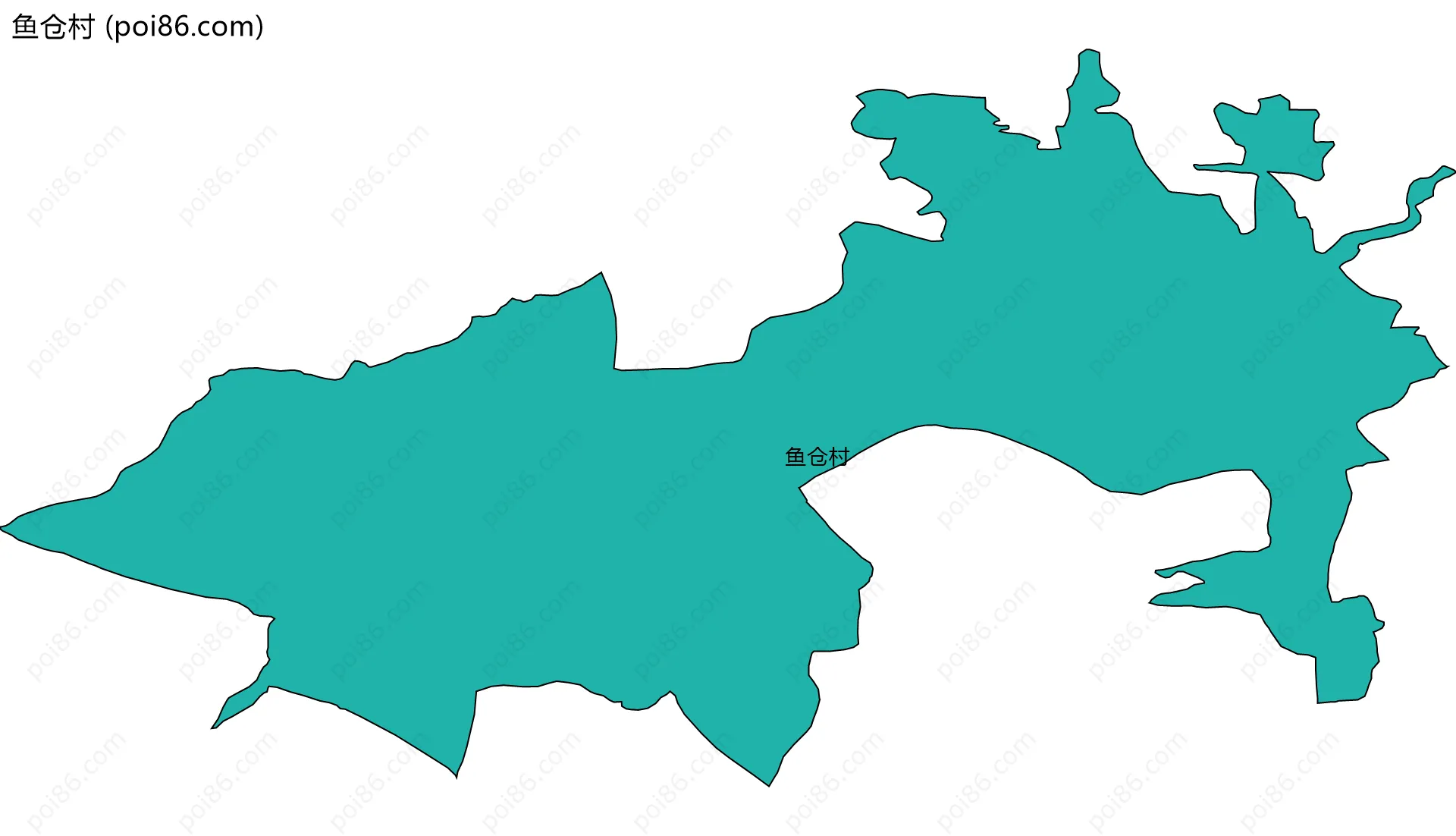 鱼仓村边界地图