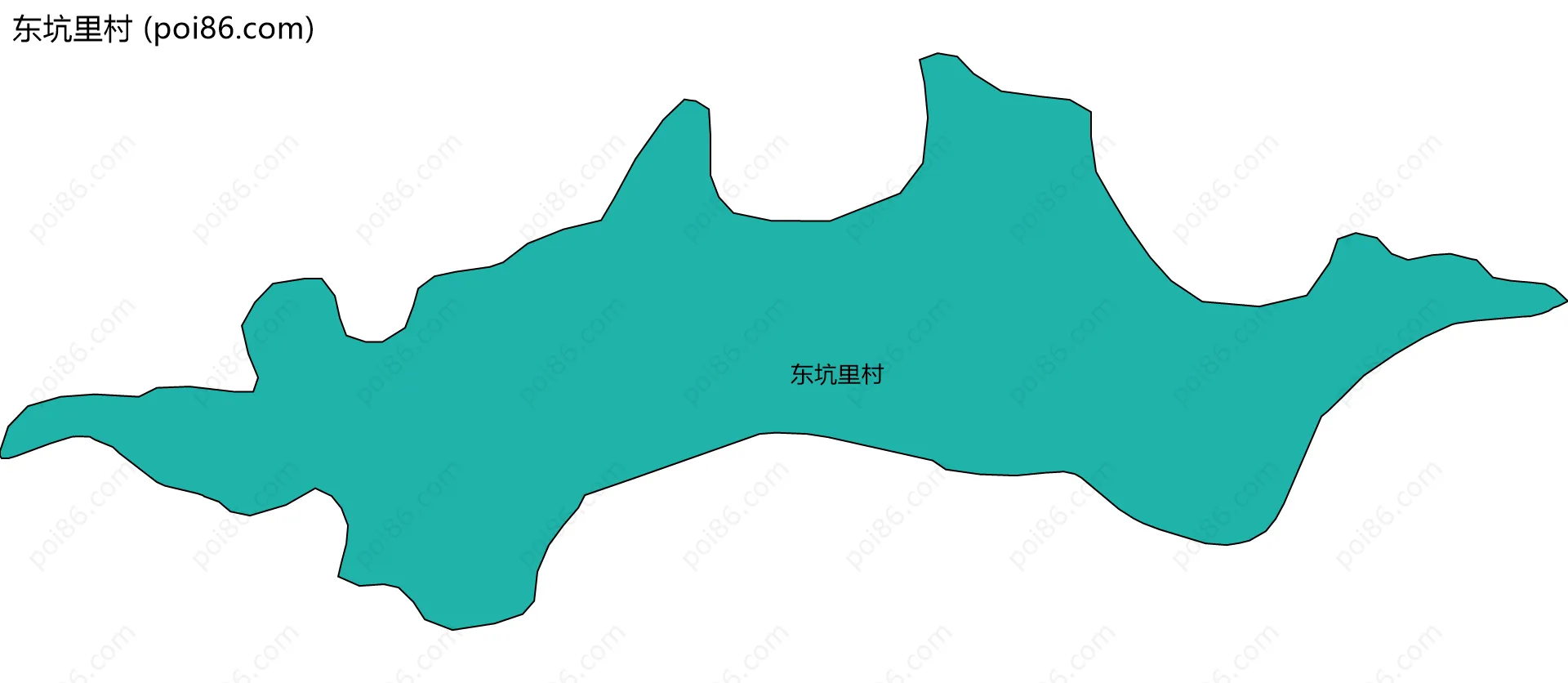 东坑里村边界地图