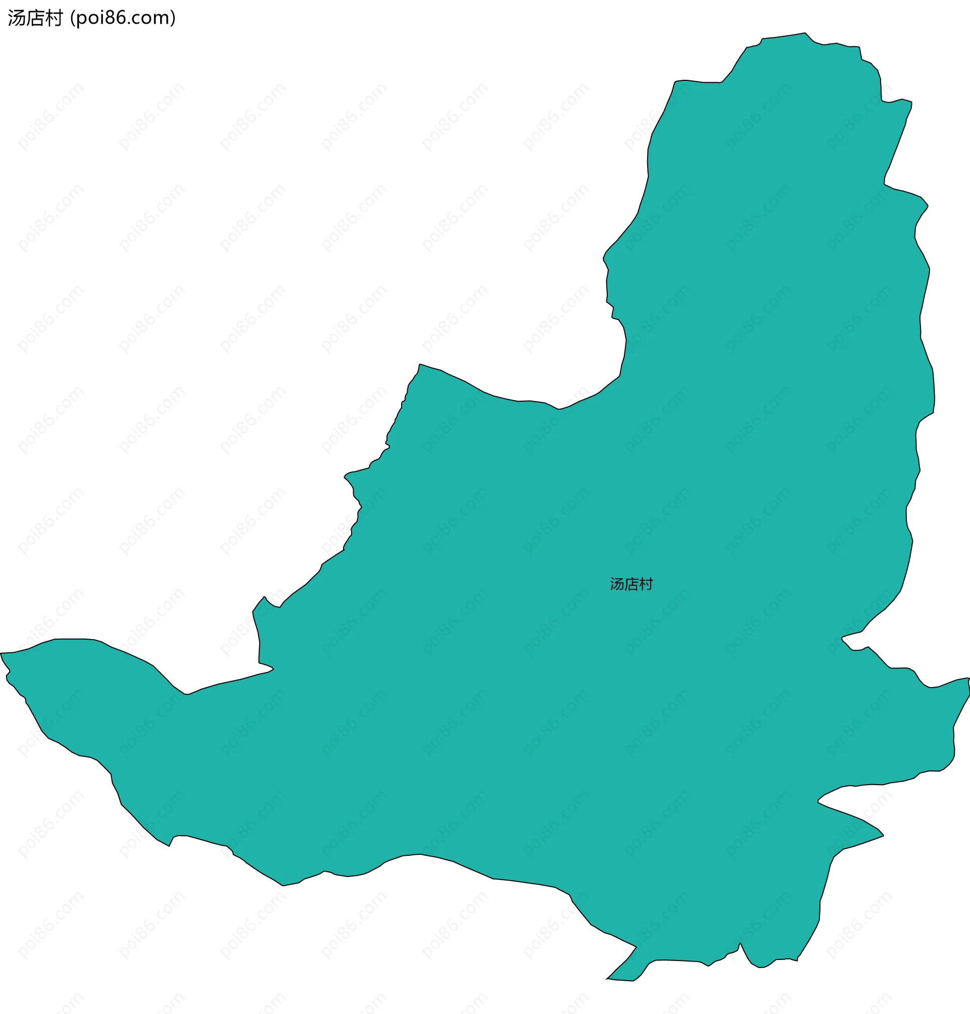 汤店村边界地图