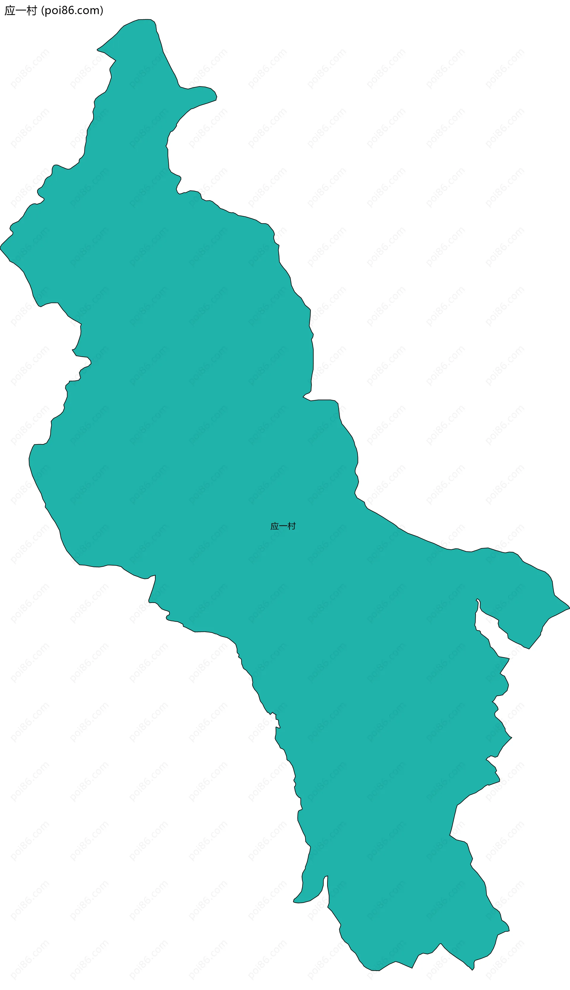 应一村边界地图