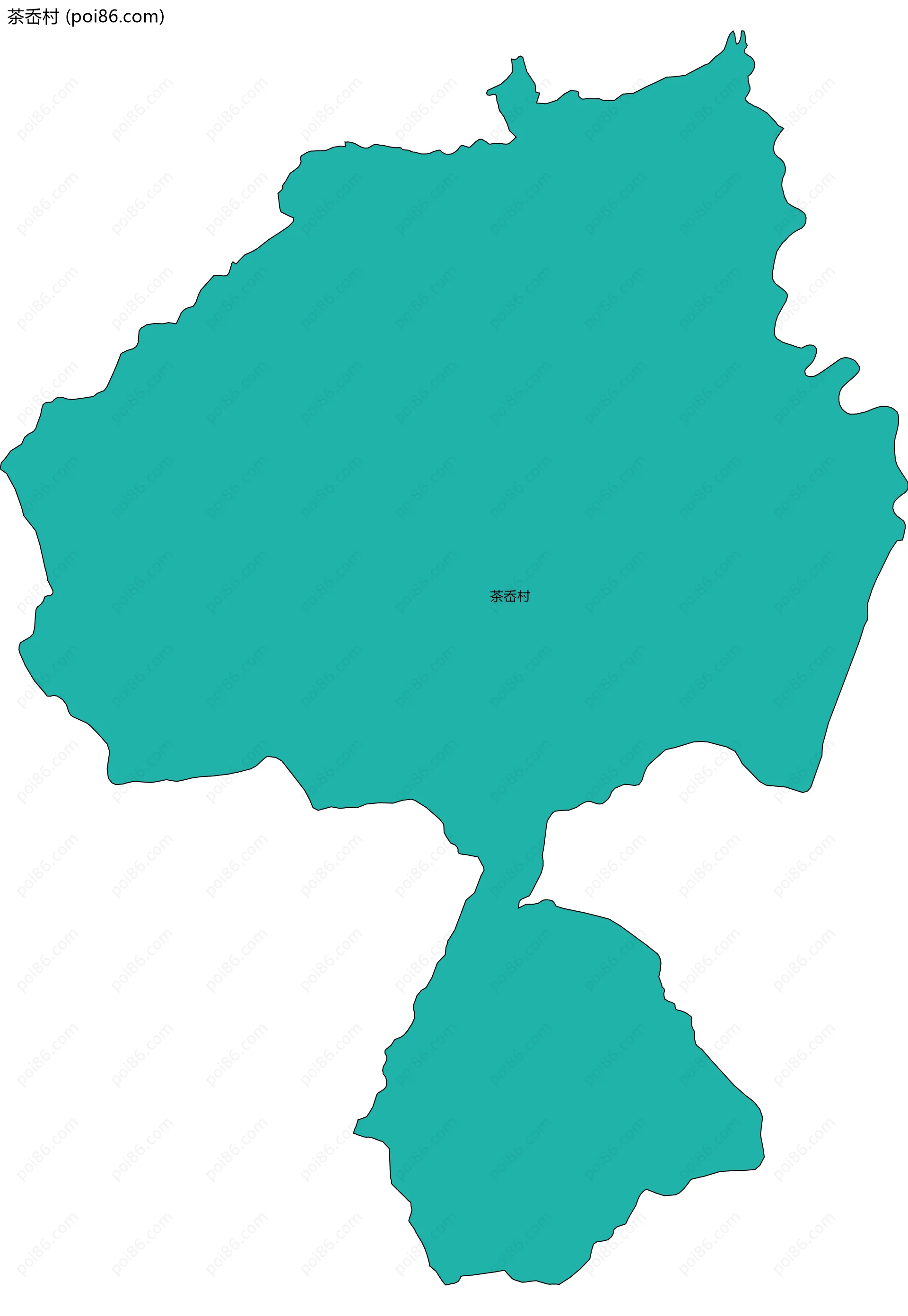 茶岙村边界地图