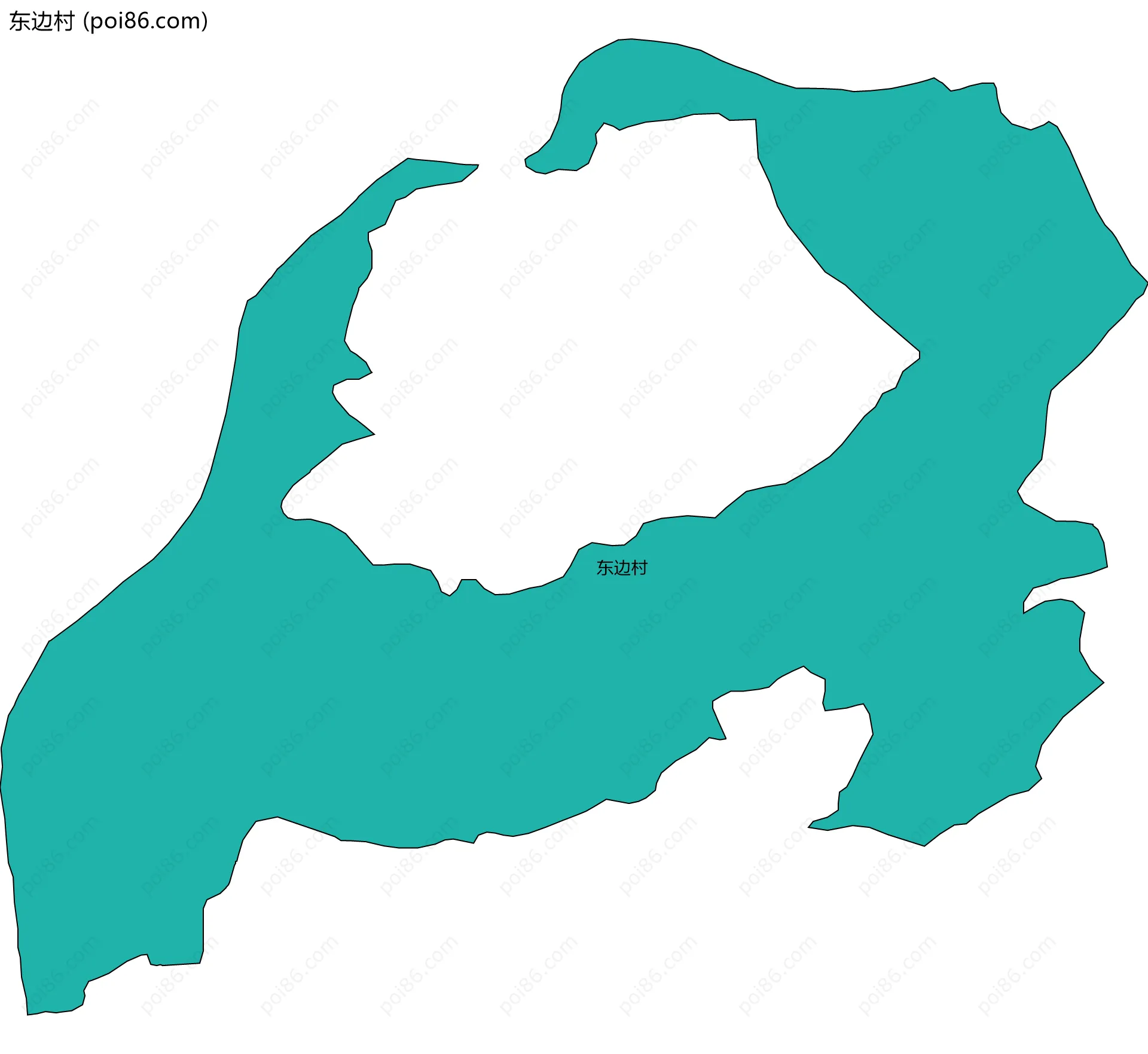 东边村边界地图