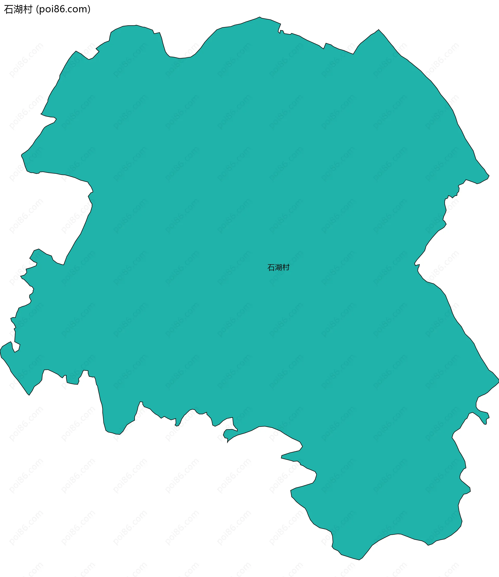 石湖村边界地图