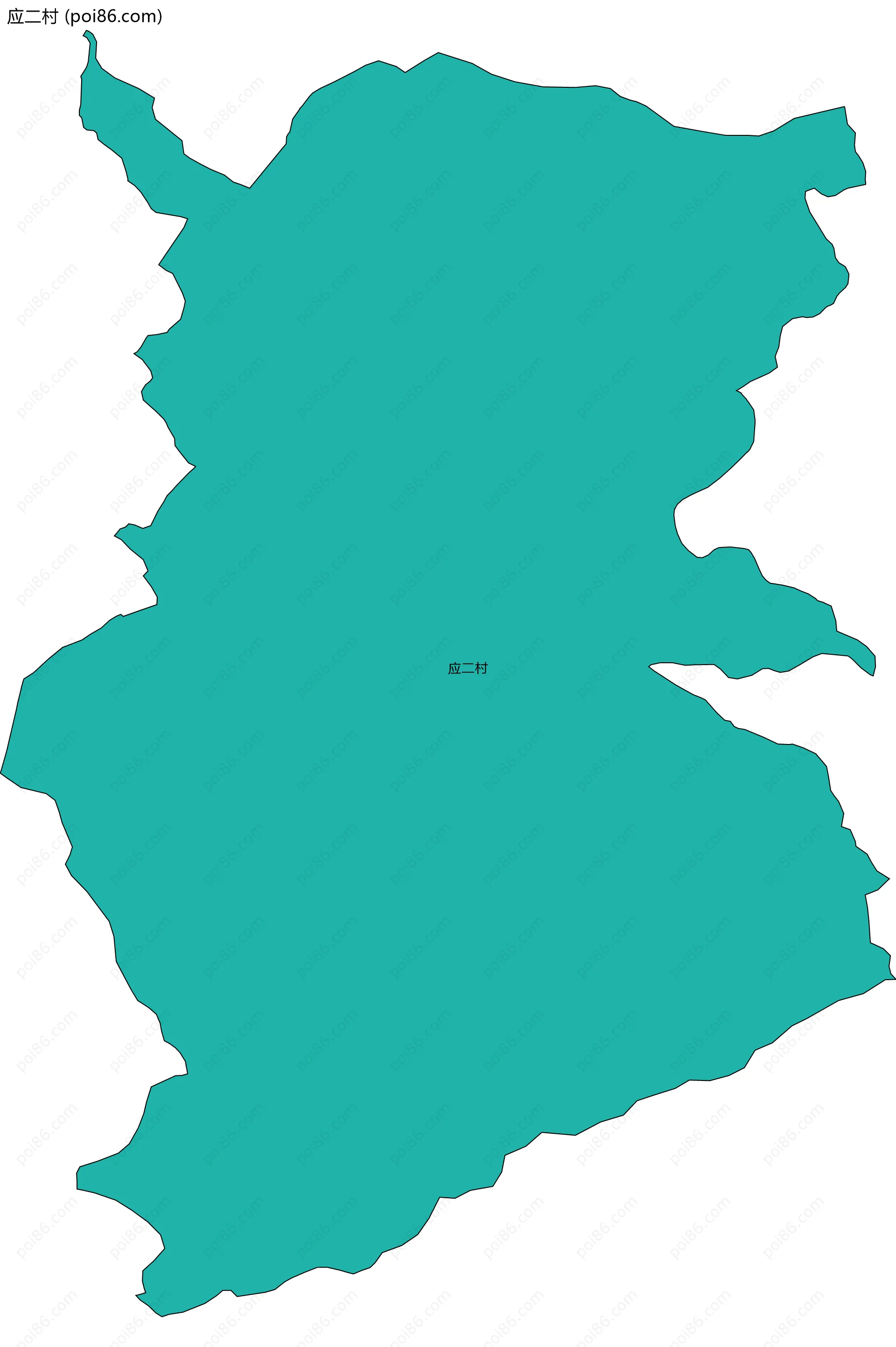 应二村边界地图