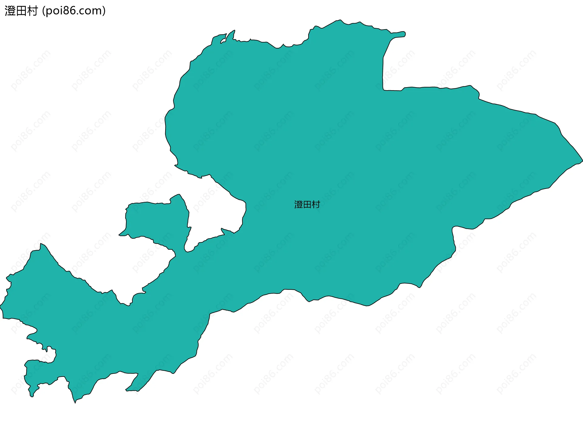 澄田村边界地图