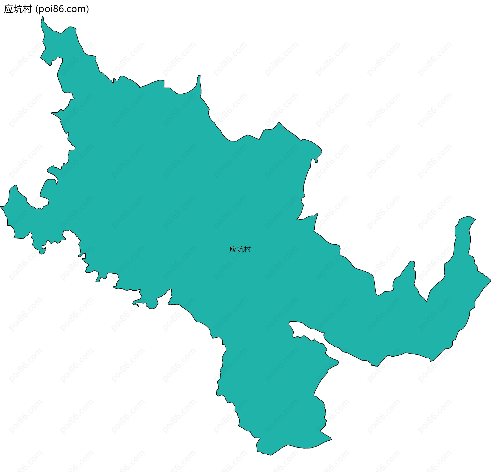 应坑村边界地图