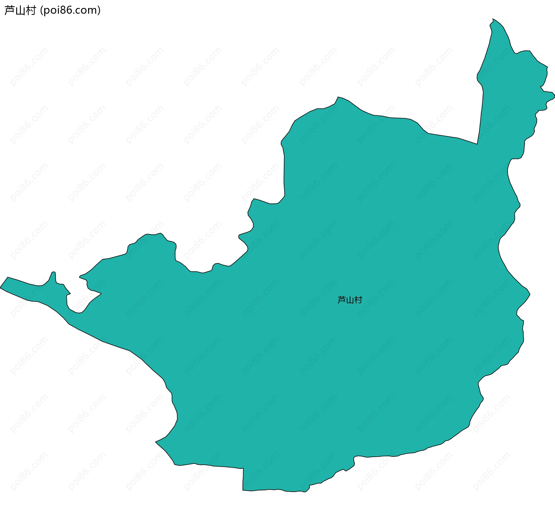 芦山村边界地图