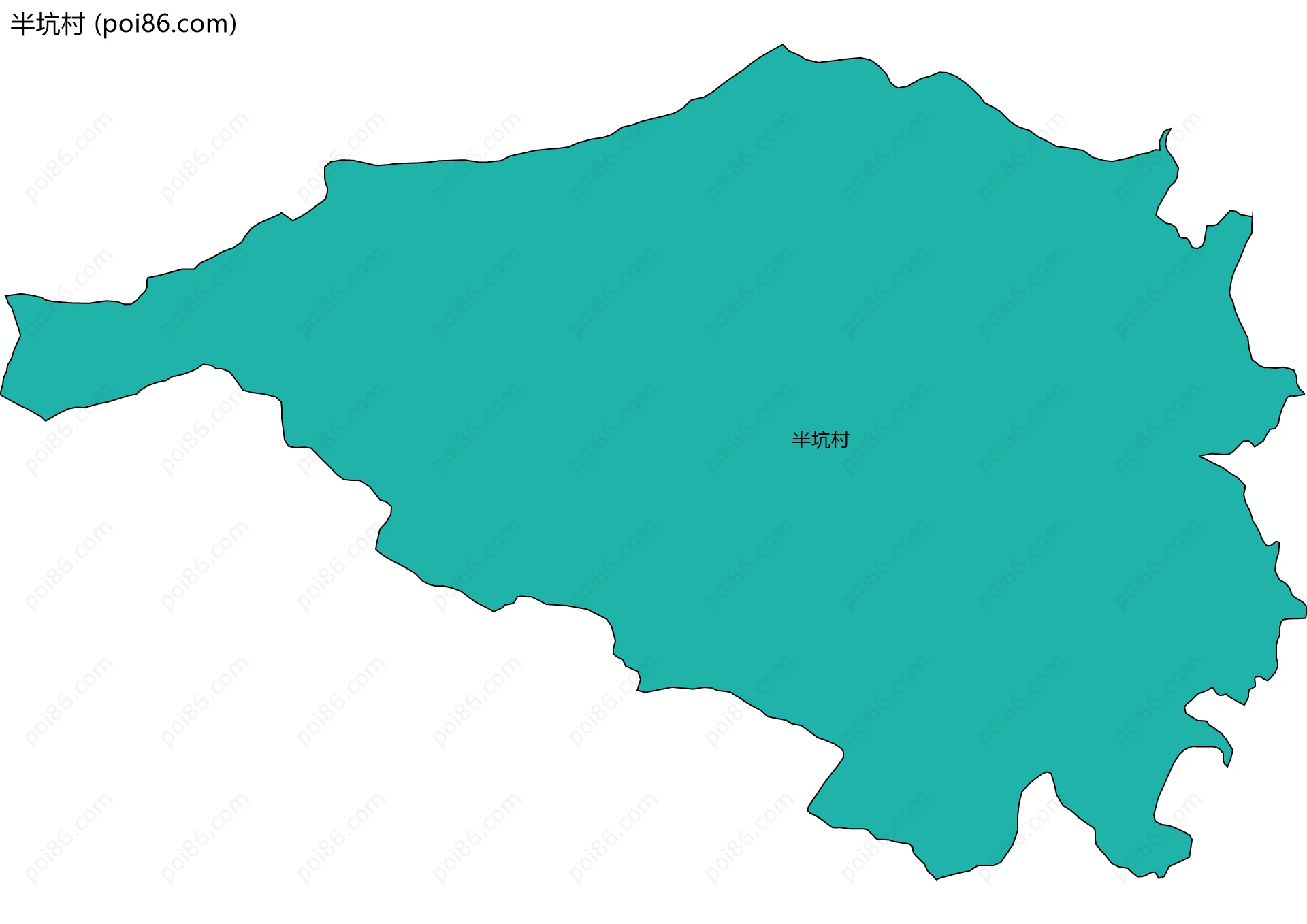 半坑村边界地图