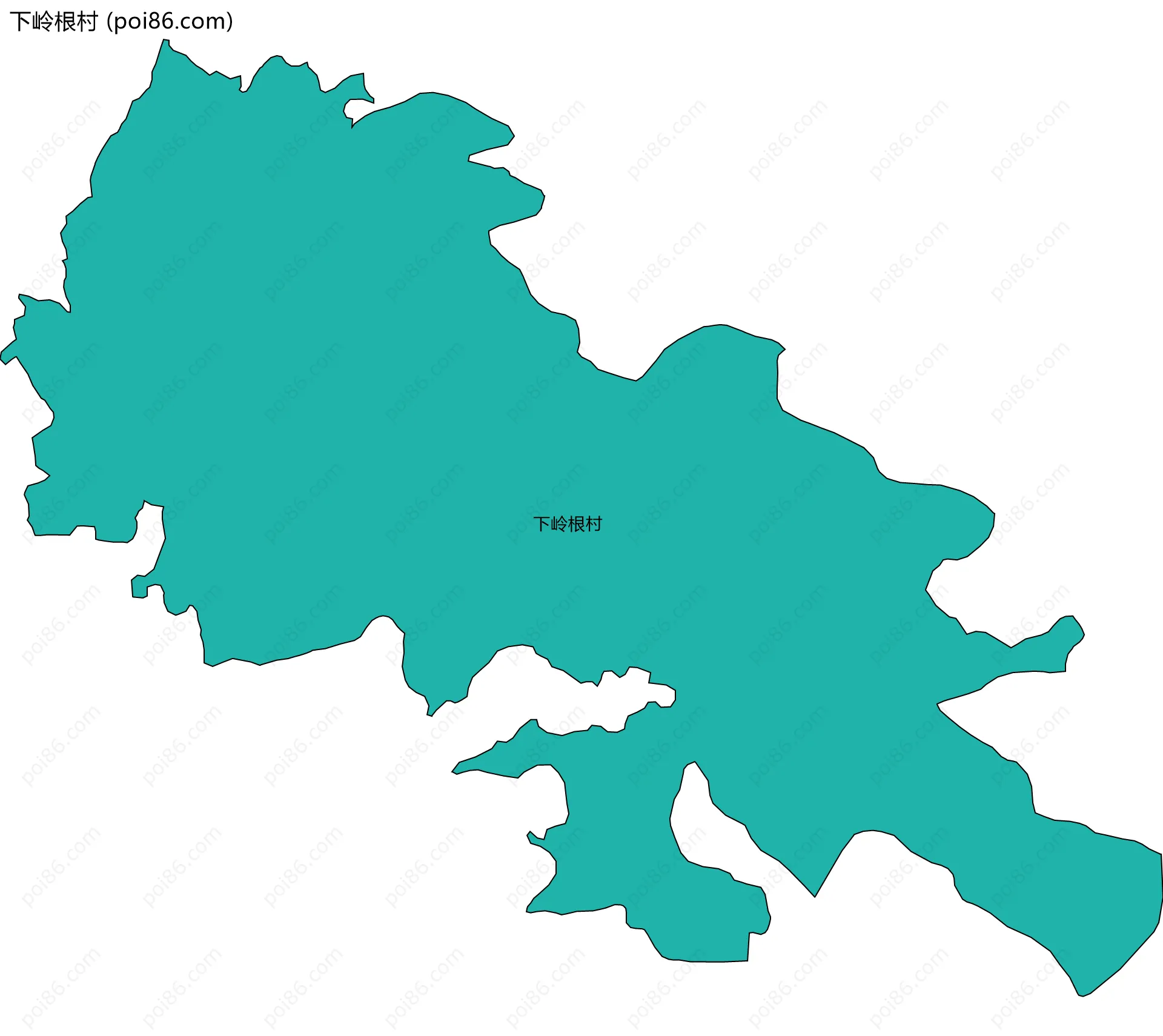 下岭根村边界地图