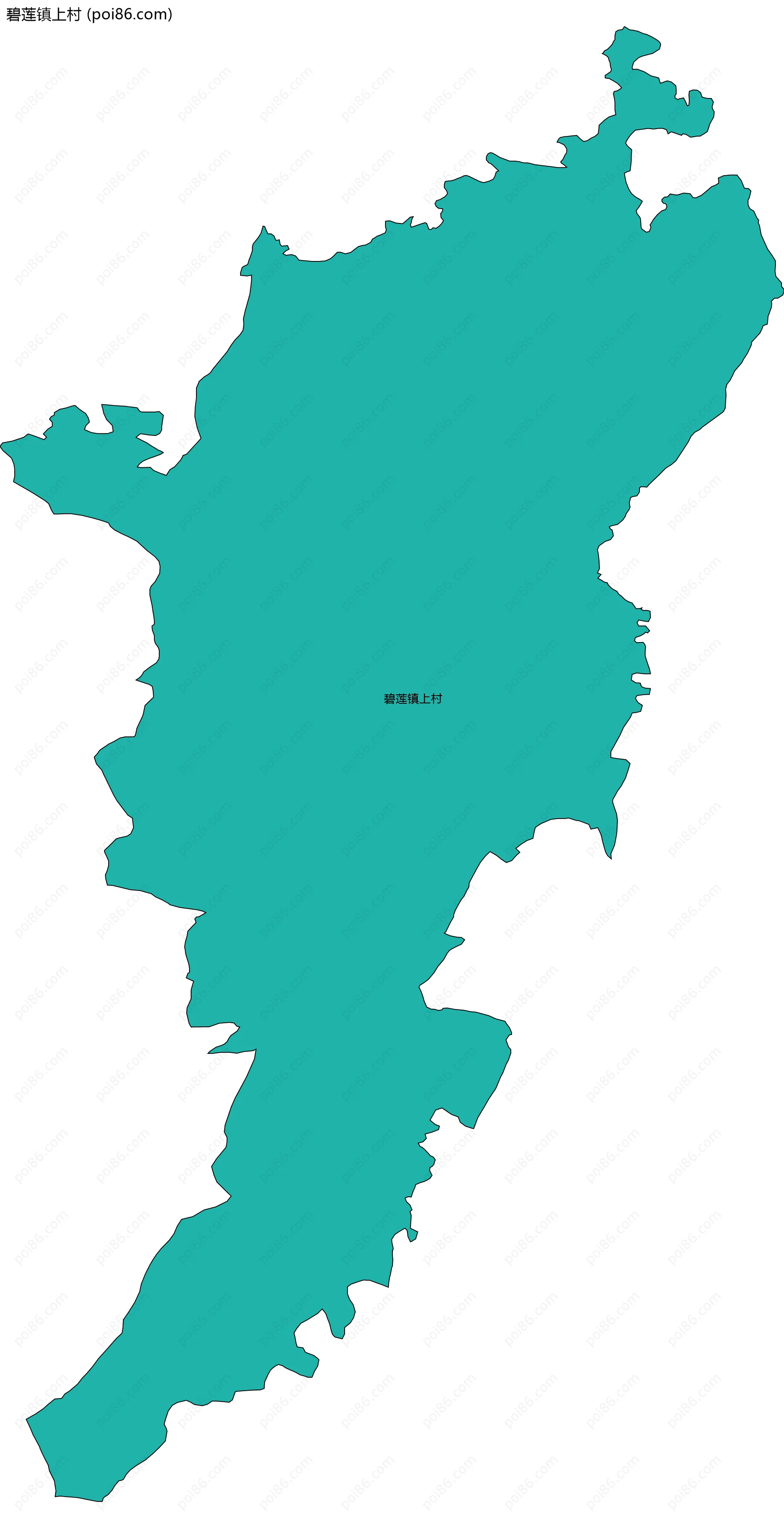 碧莲镇上村边界地图