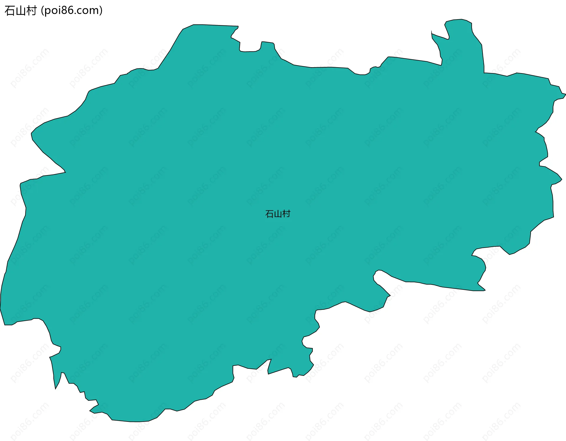 石山村边界地图