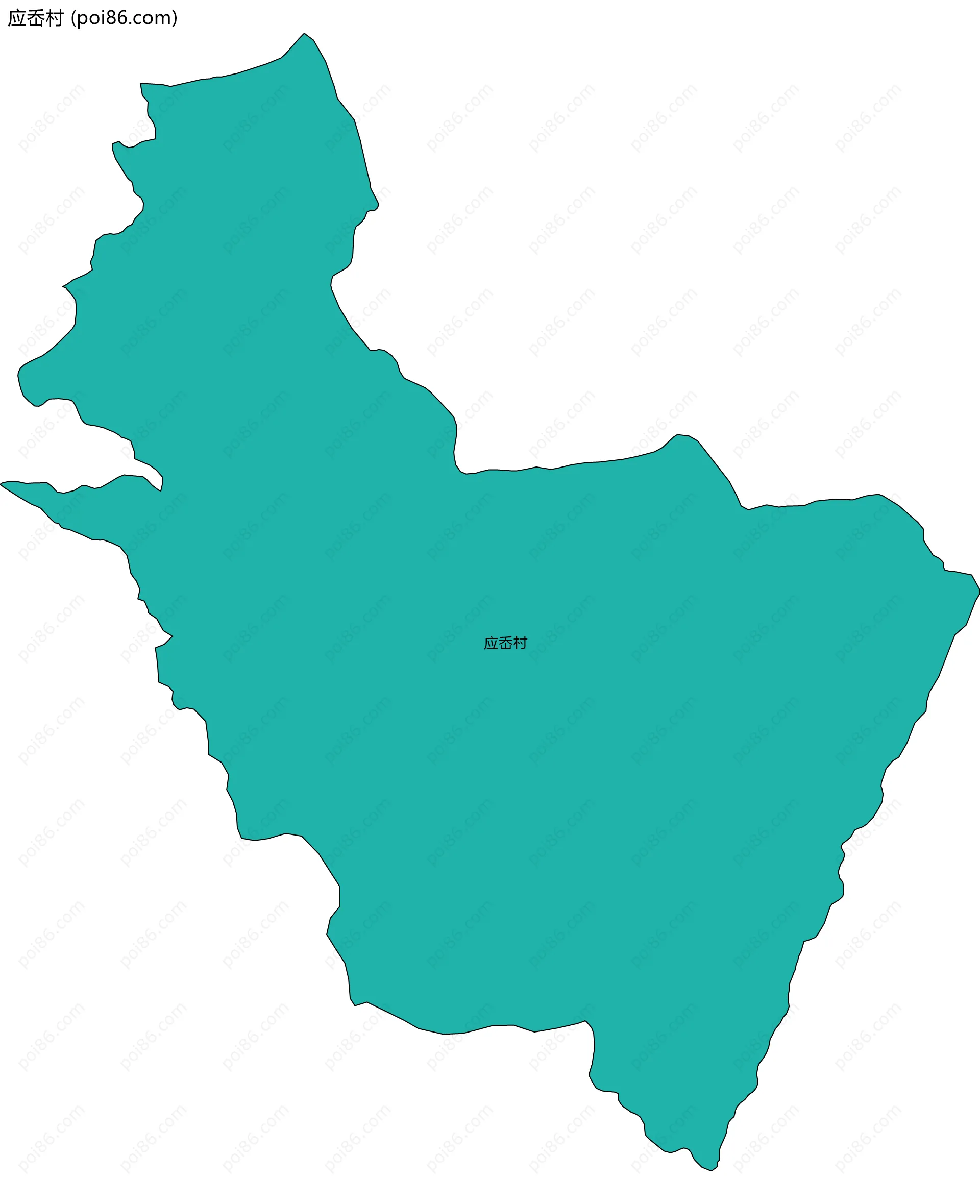 应岙村边界地图