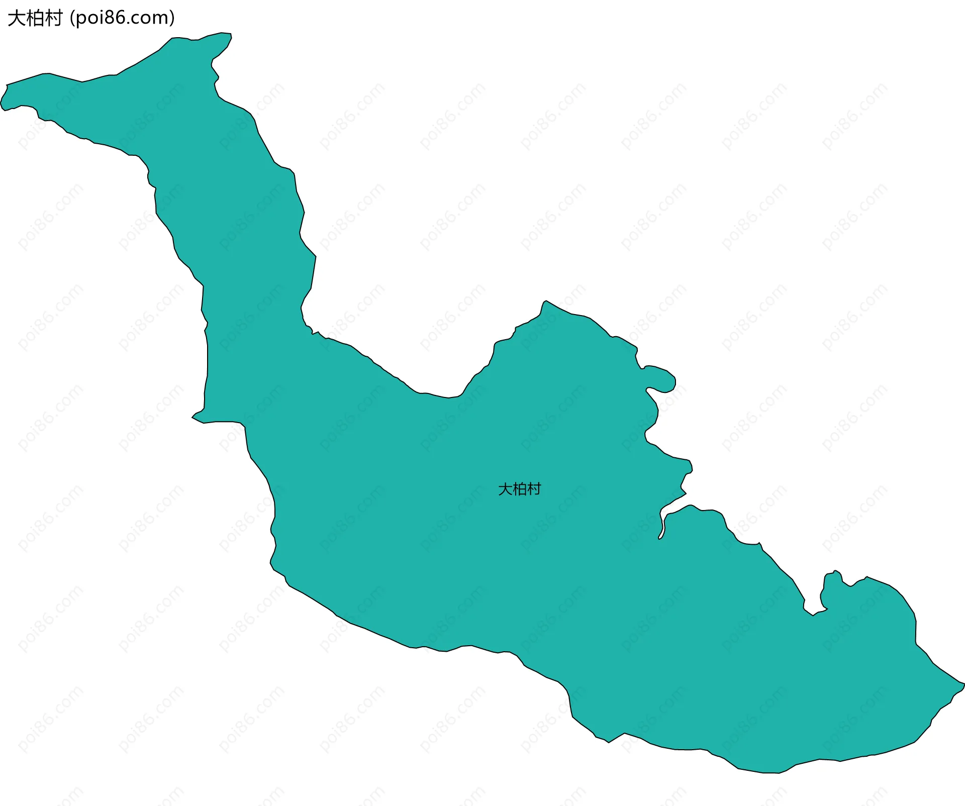 大柏村边界地图