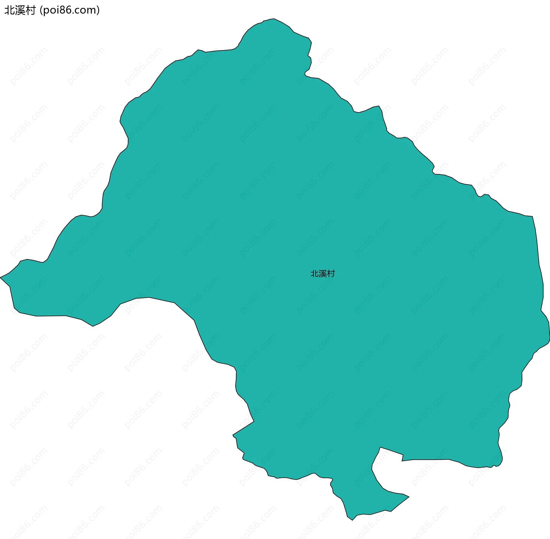 北溪村边界地图