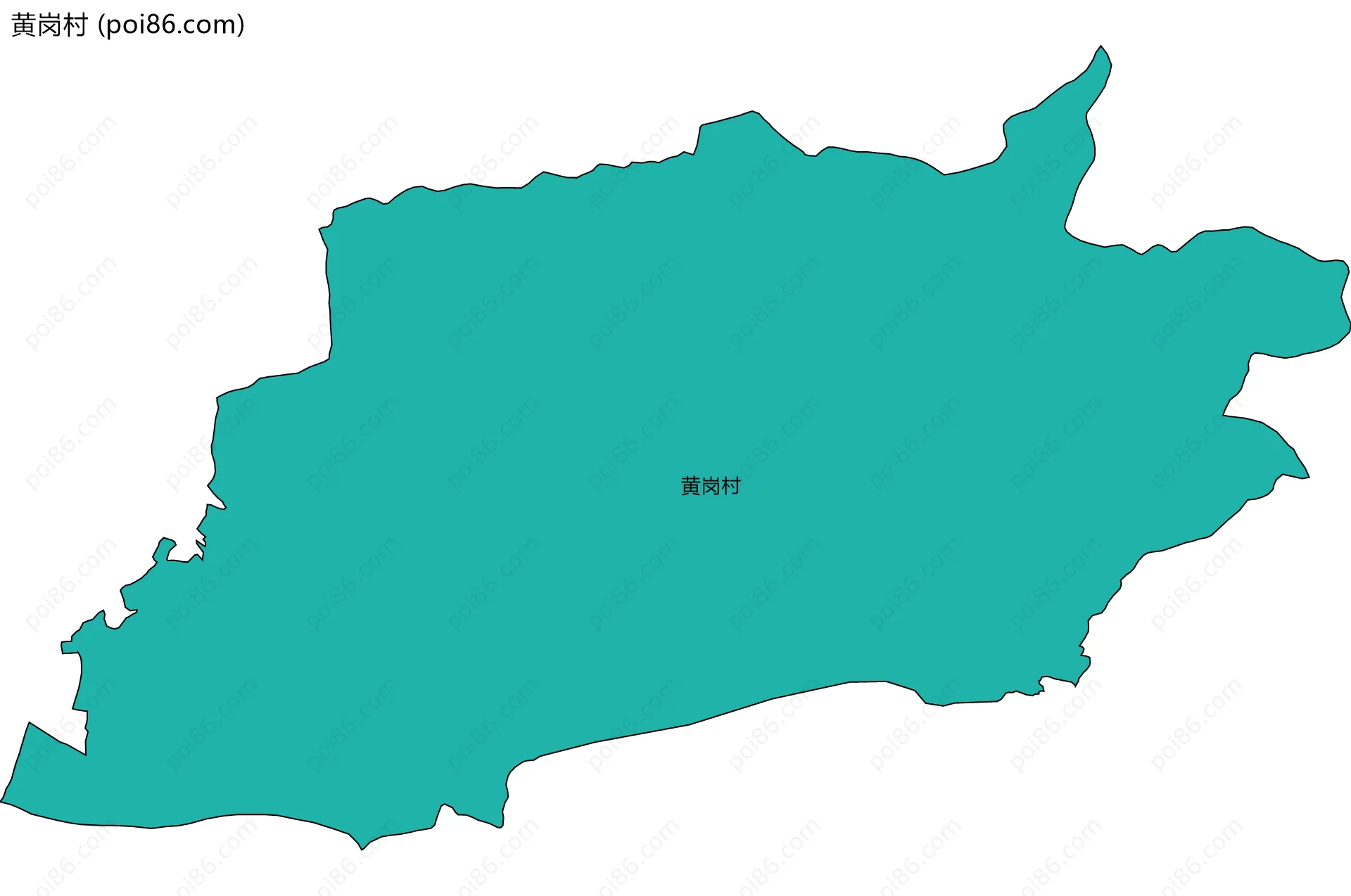 黄岗村边界地图
