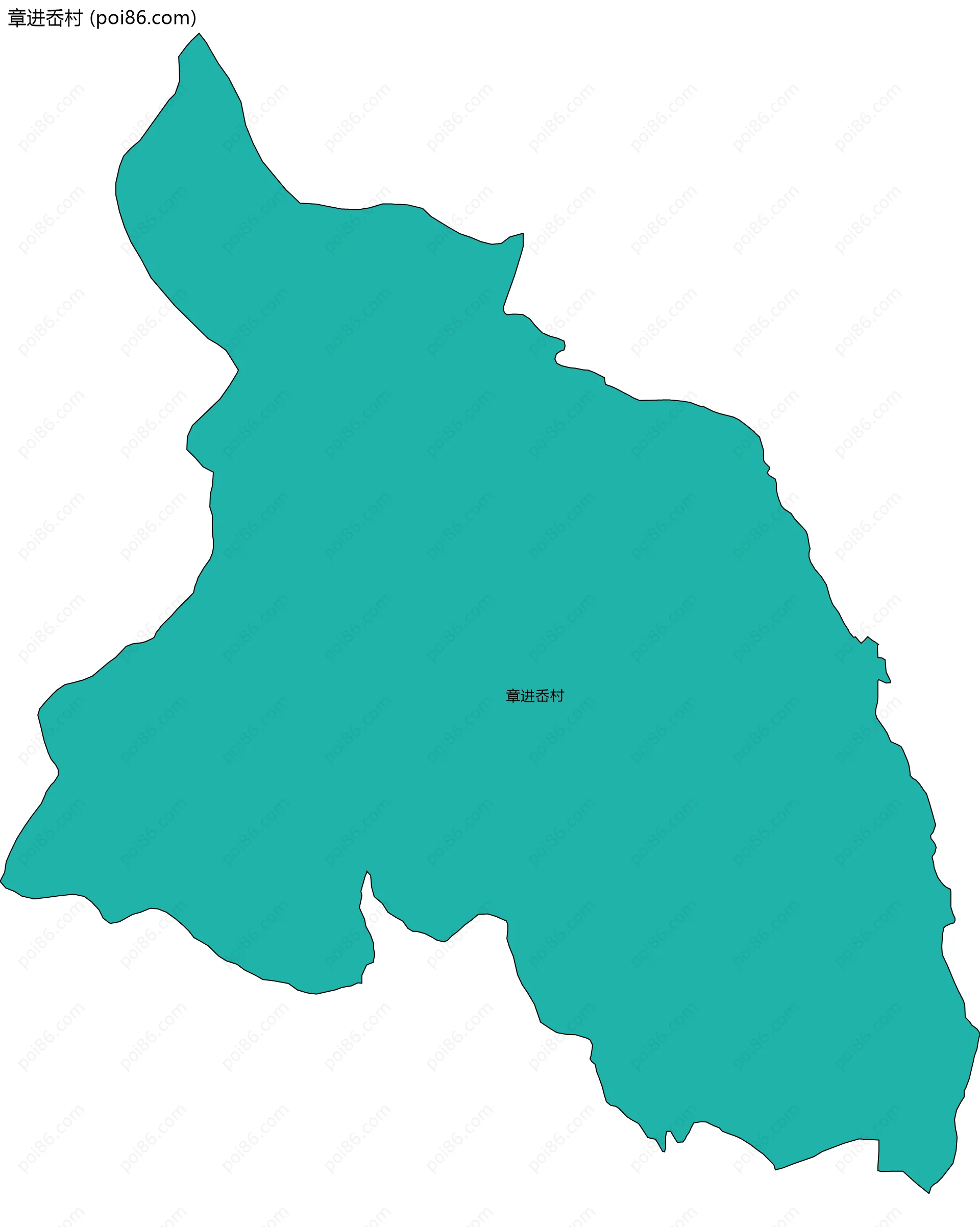 章进岙村边界地图