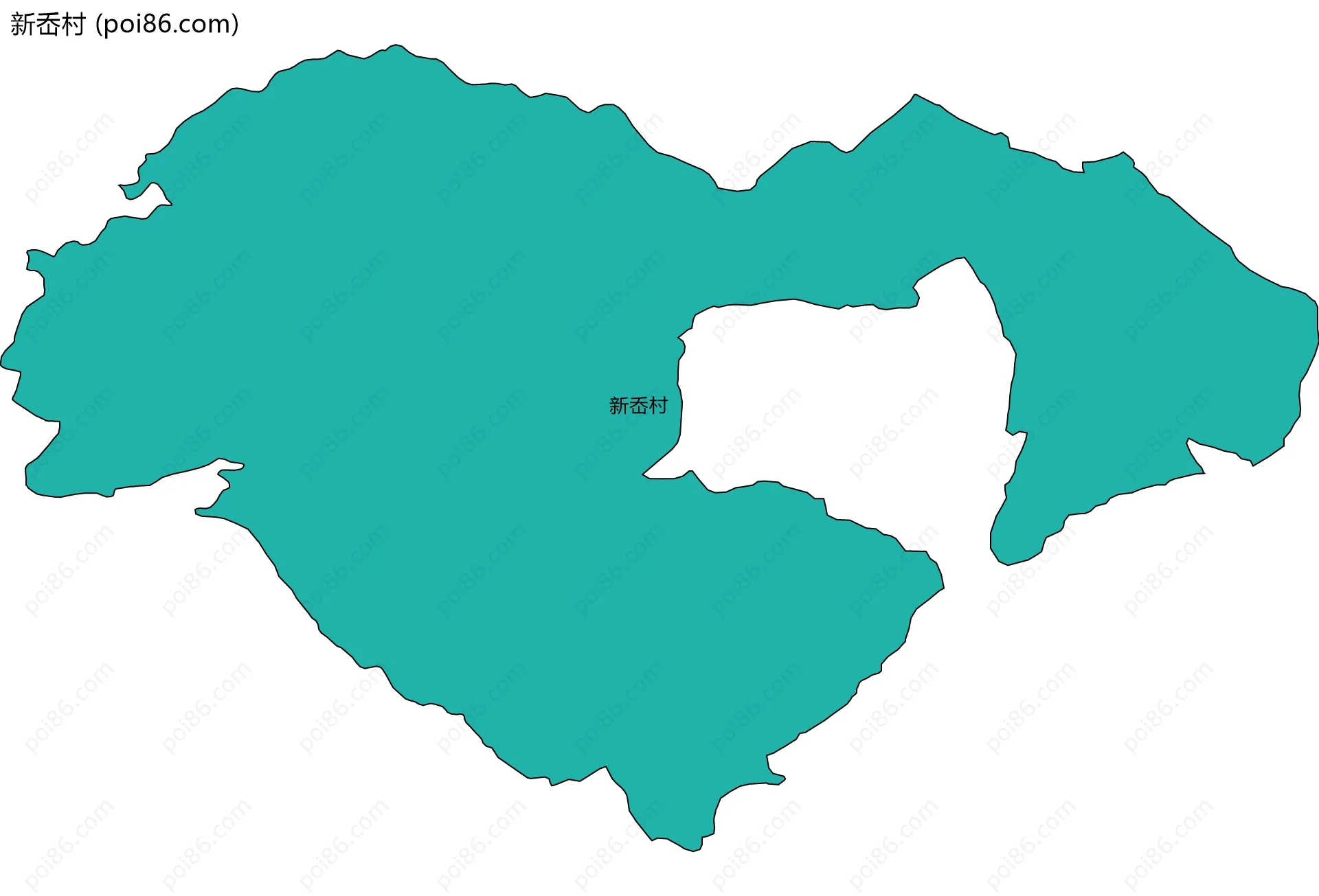 新岙村边界地图