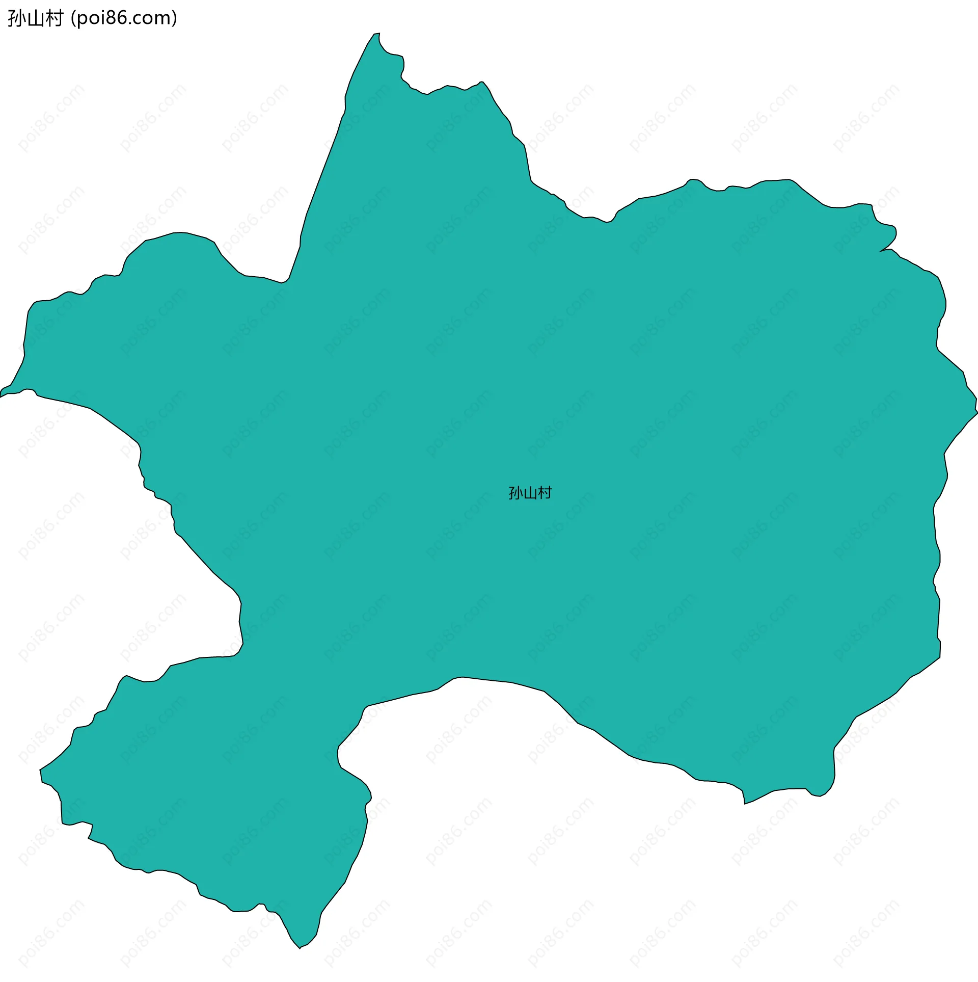 孙山村边界地图