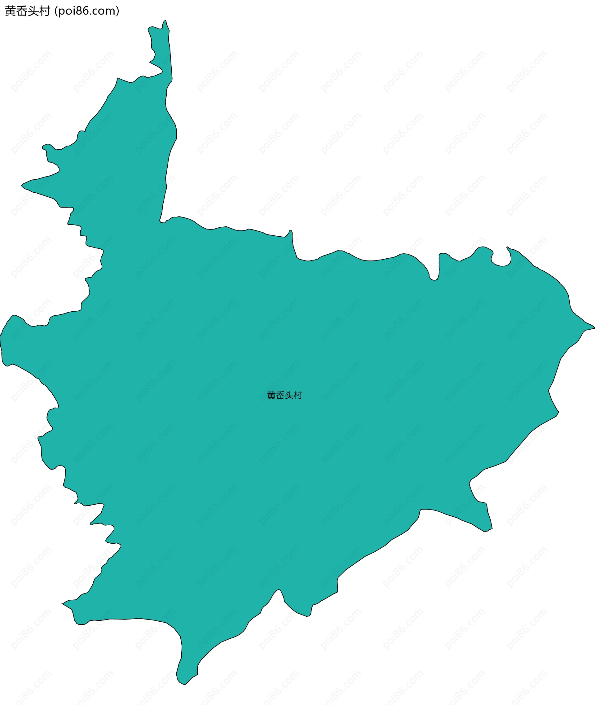 黄岙头村边界地图