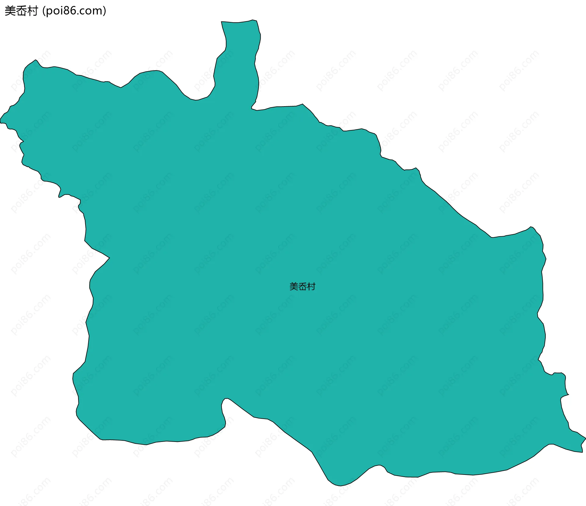 美岙村边界地图