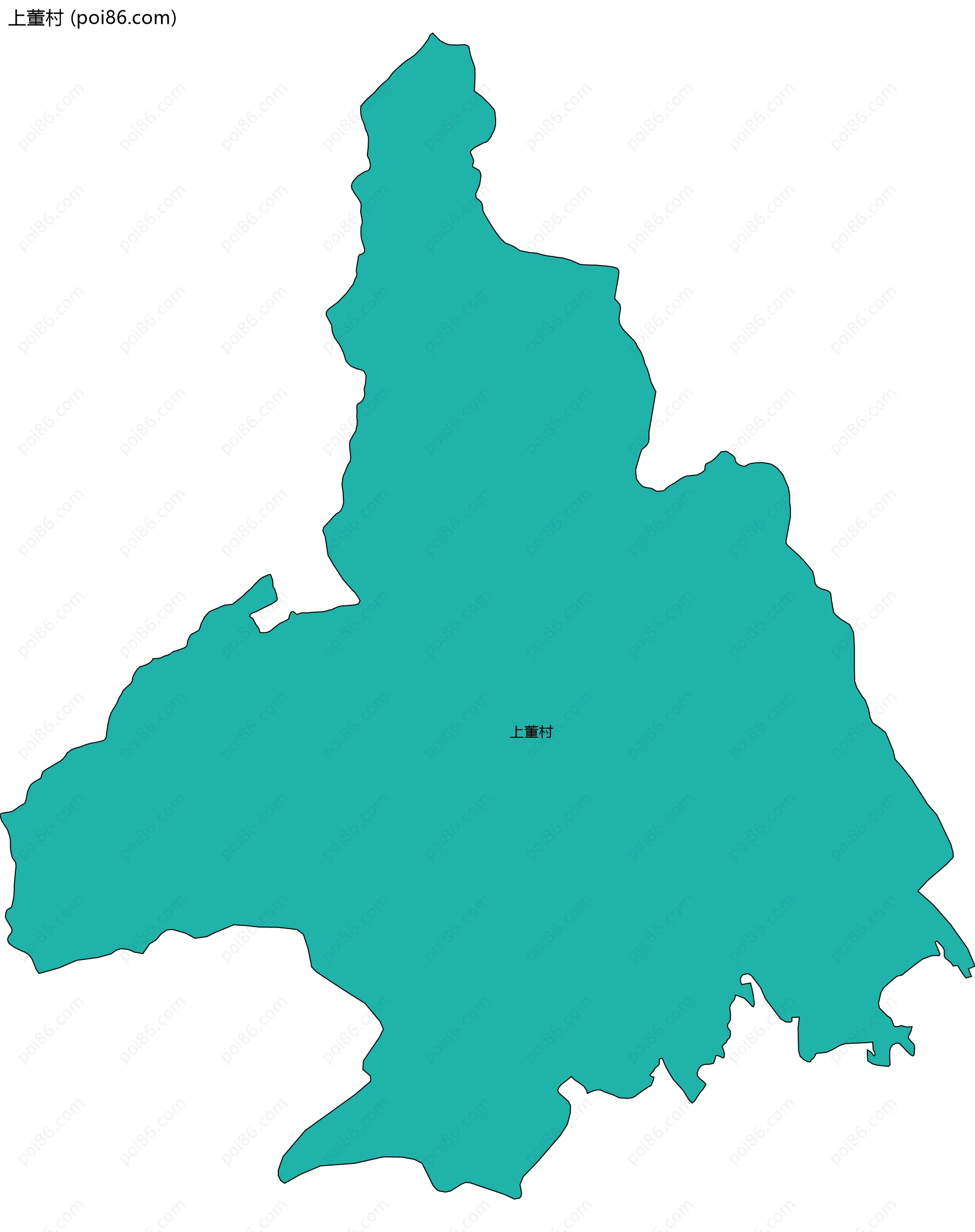 上董村边界地图