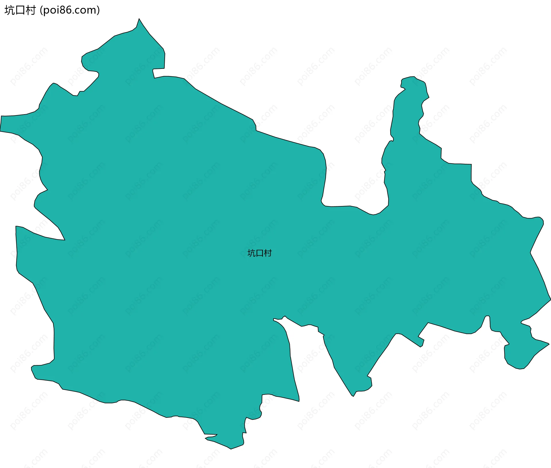 坑口村边界地图