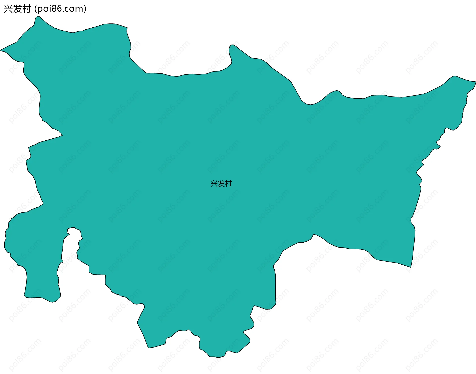 兴发村边界地图