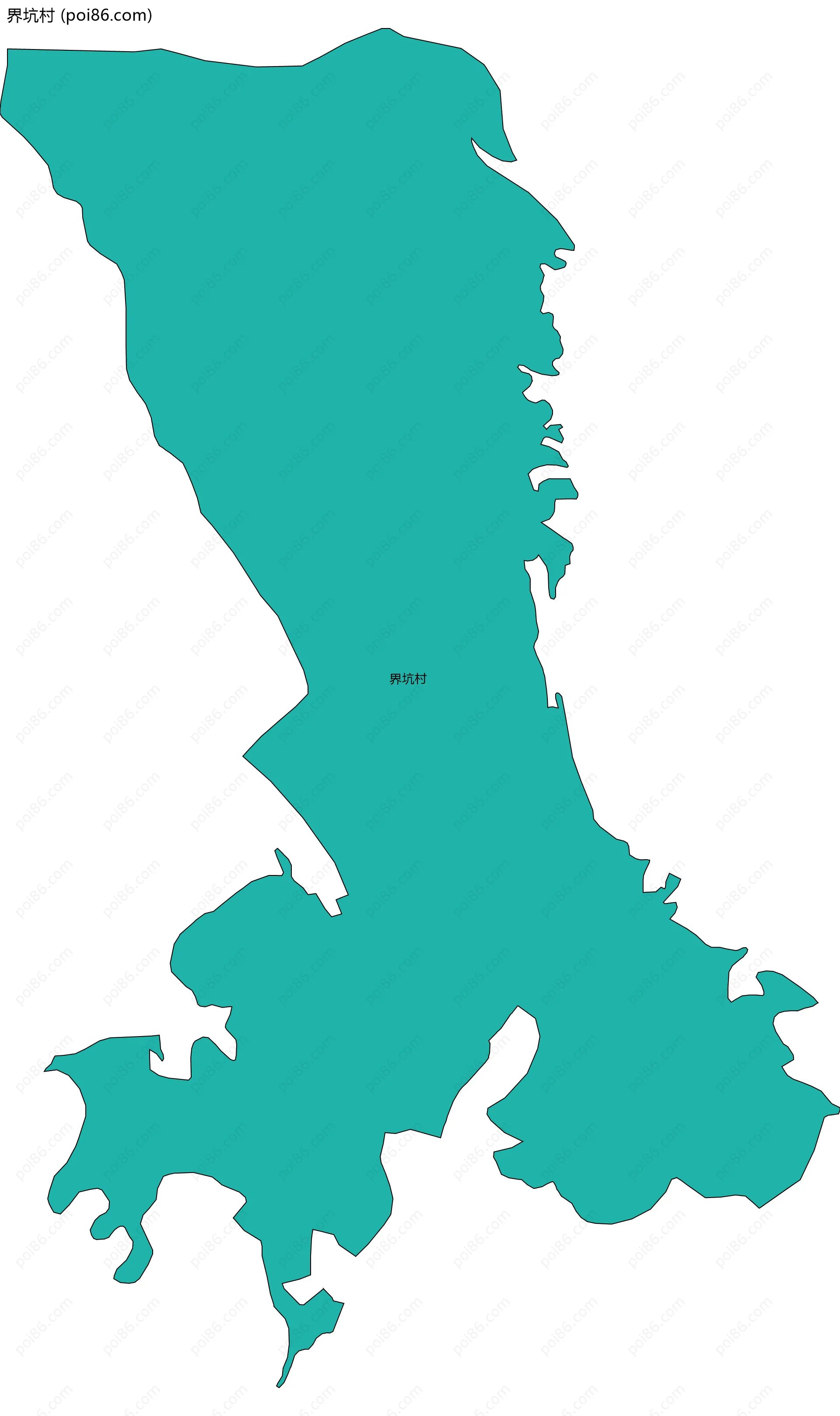 界坑村边界地图