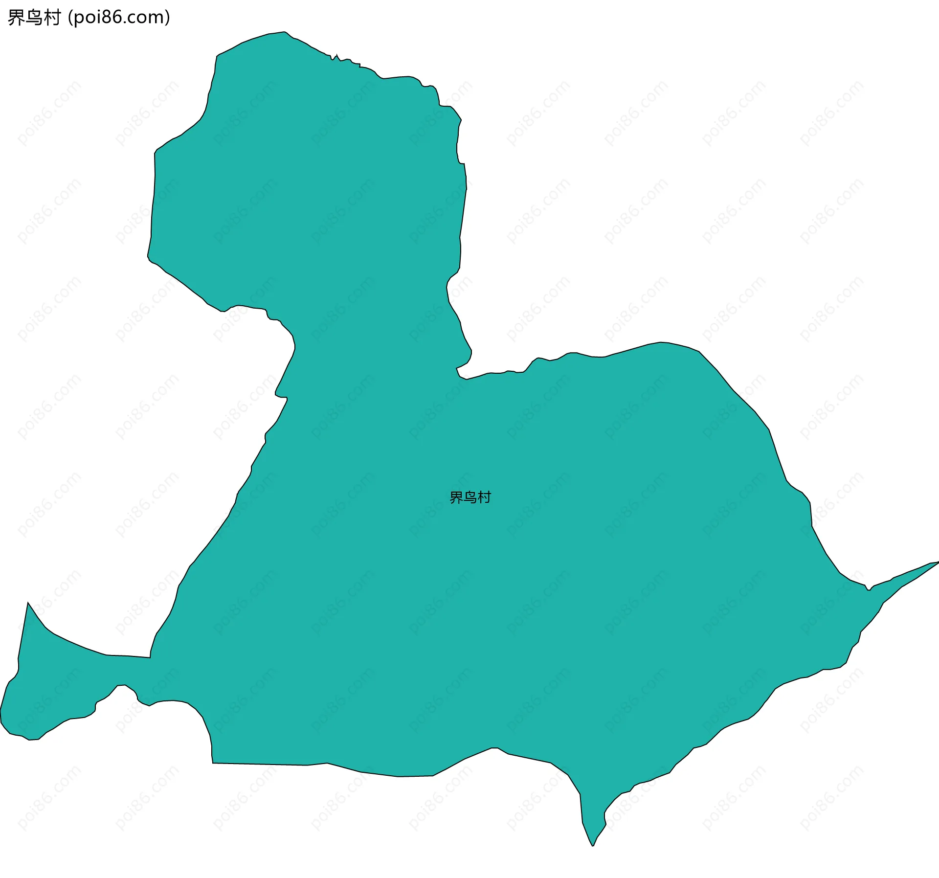 界鸟村边界地图