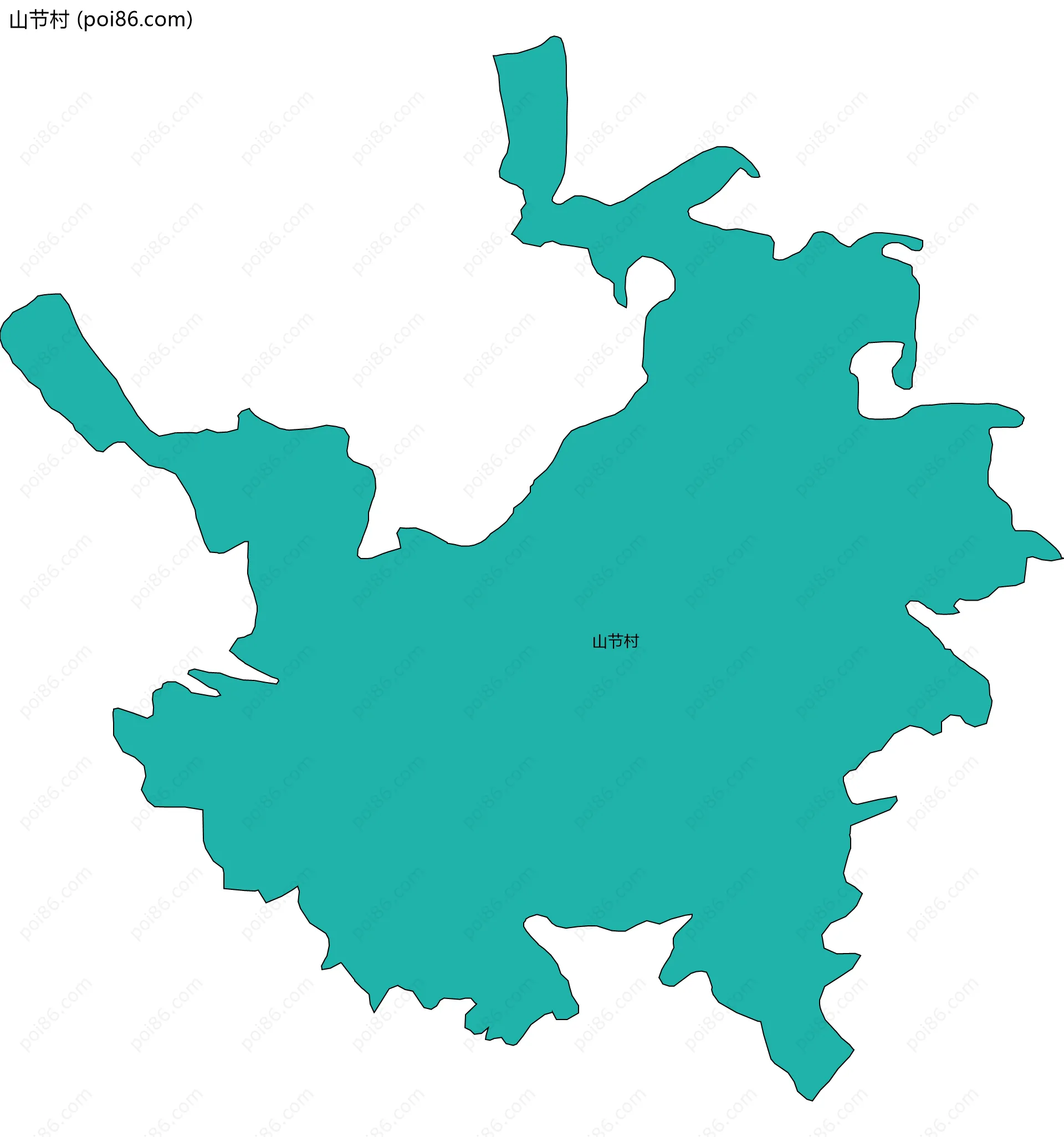 山节村边界地图