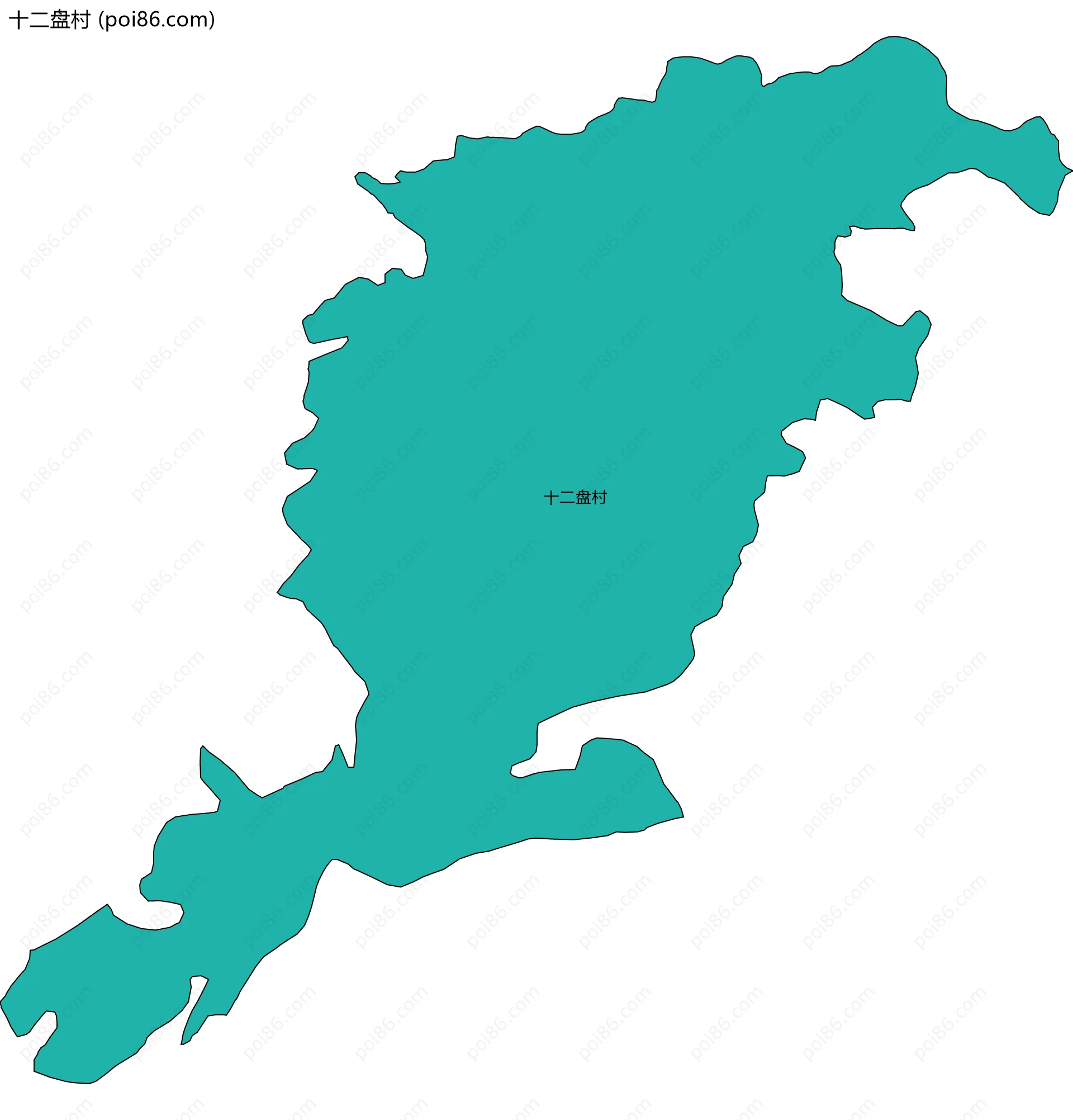 十二盘村边界地图