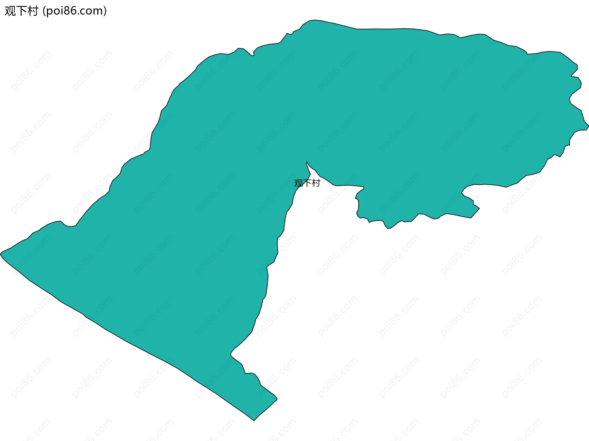观下村边界地图