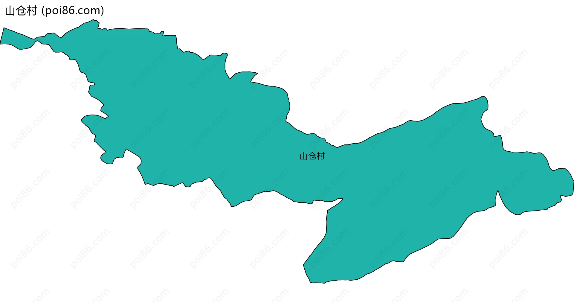 山仓村边界地图