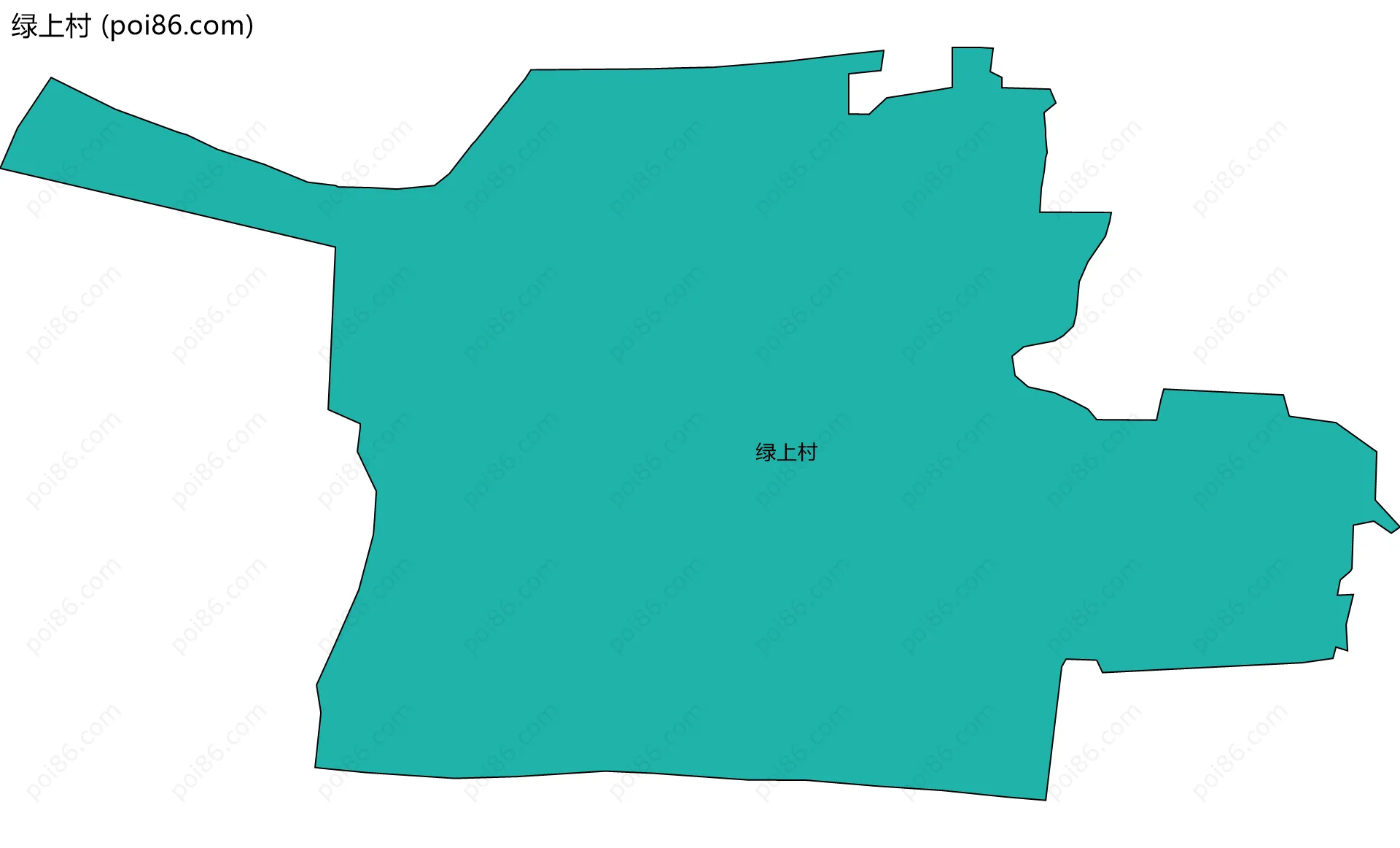 绿上村边界地图