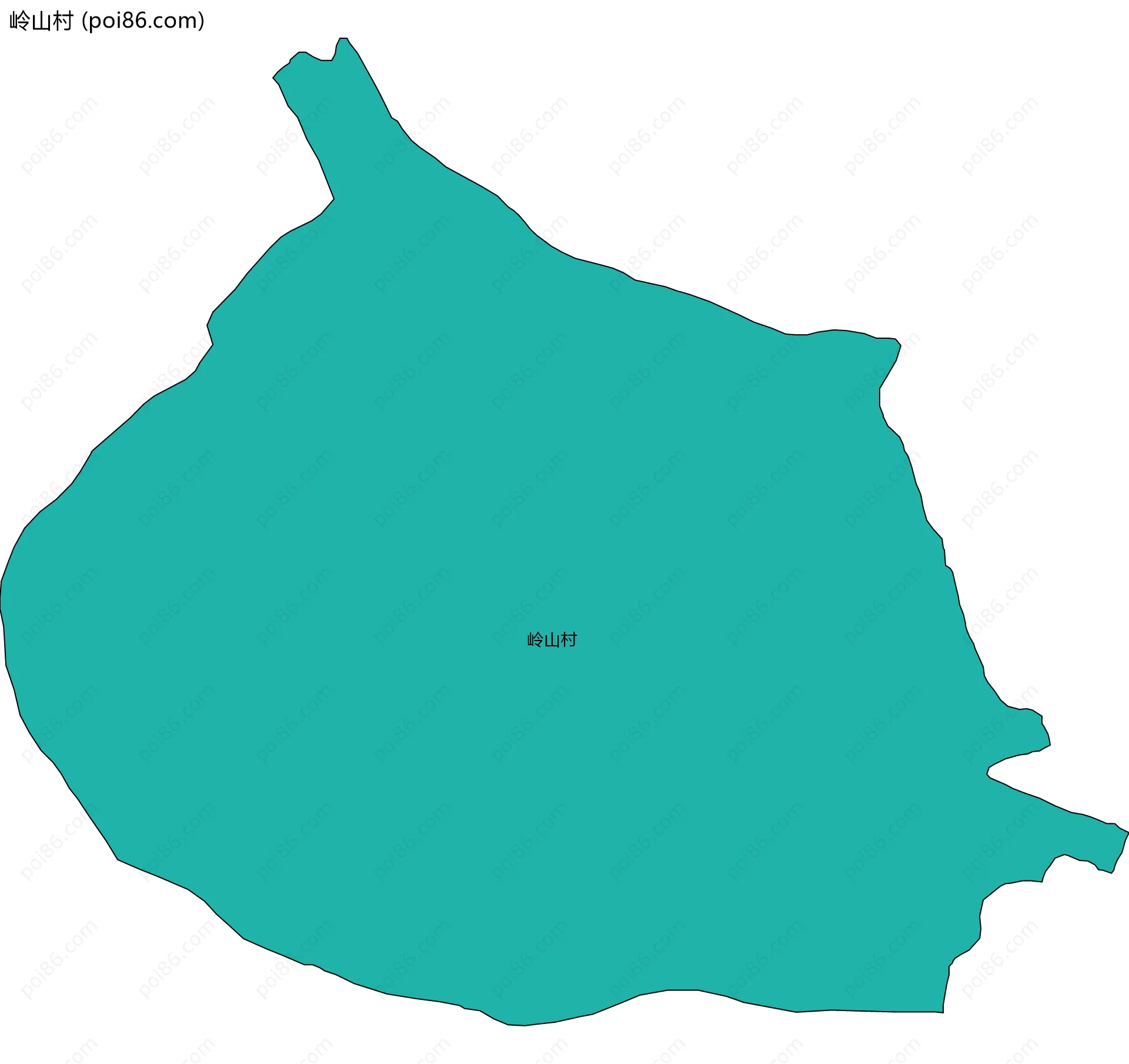 岭山村边界地图