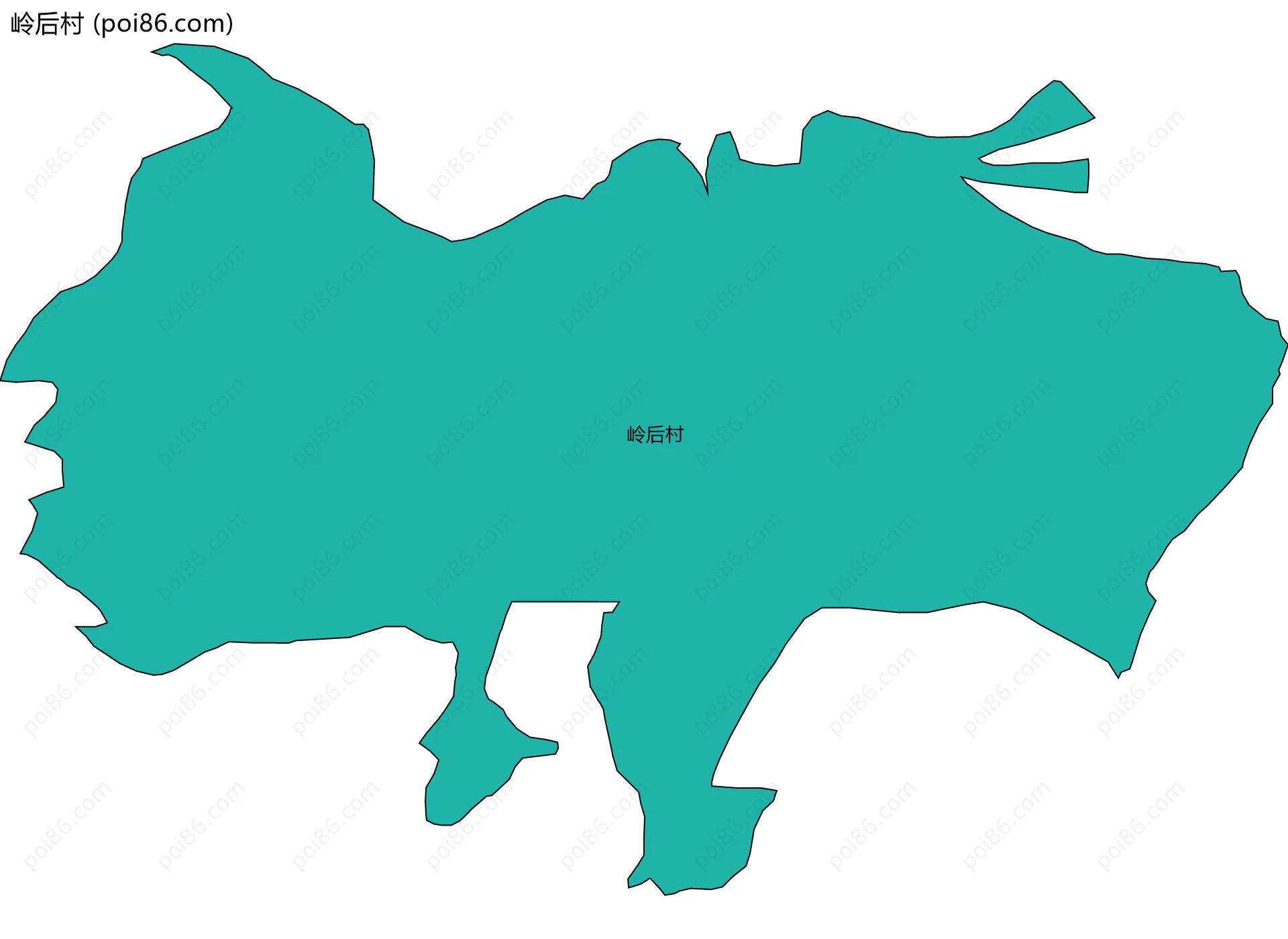 岭后村边界地图