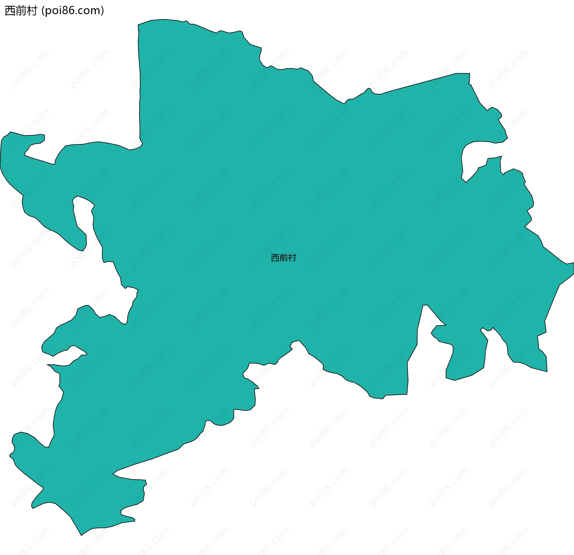 西前村边界地图
