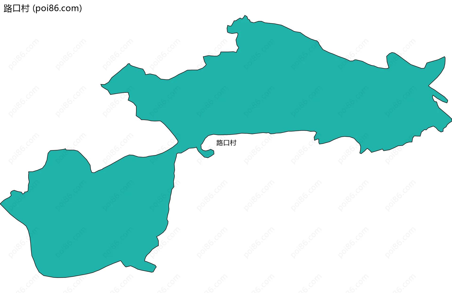 路口村边界地图