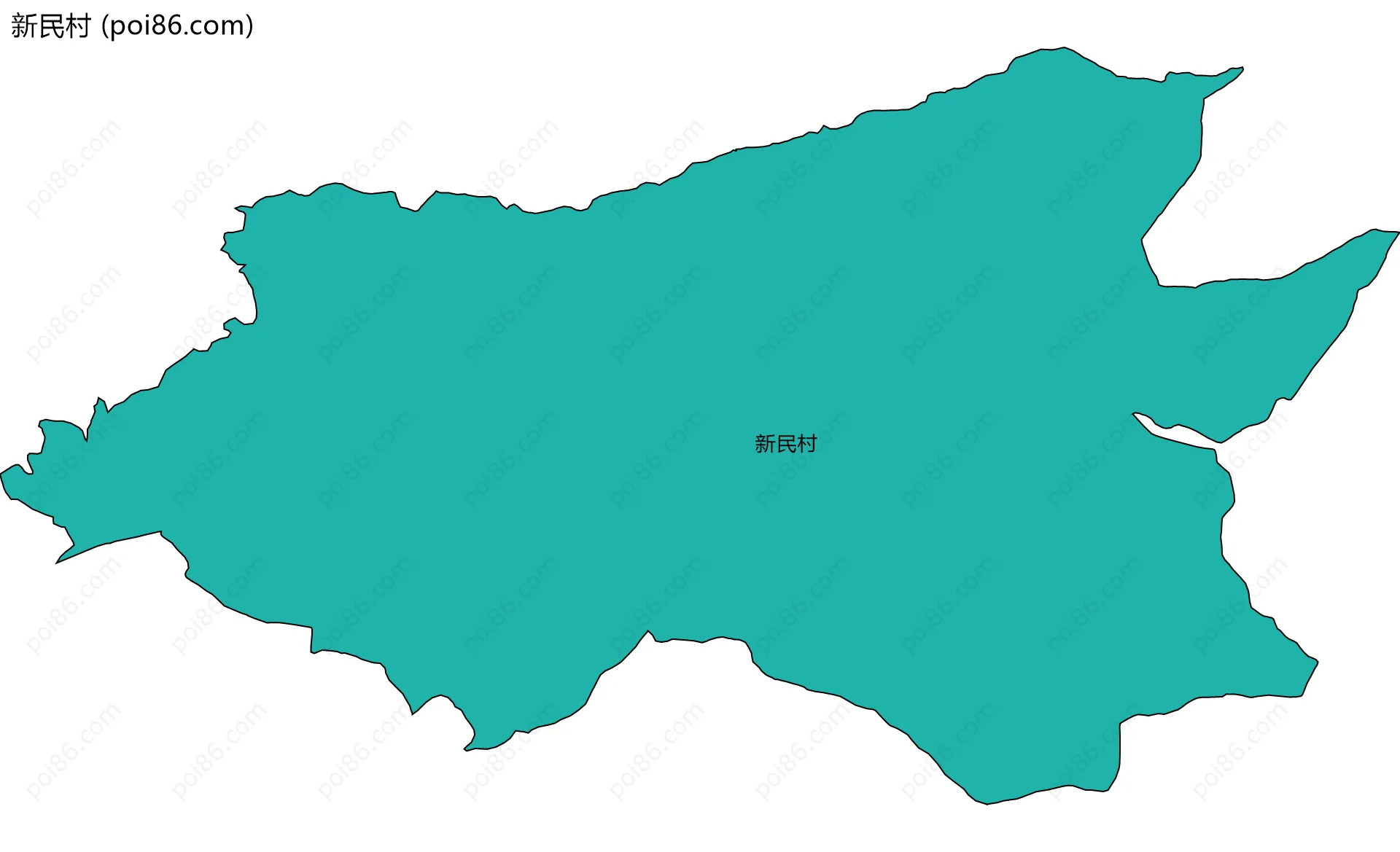 新民村边界地图