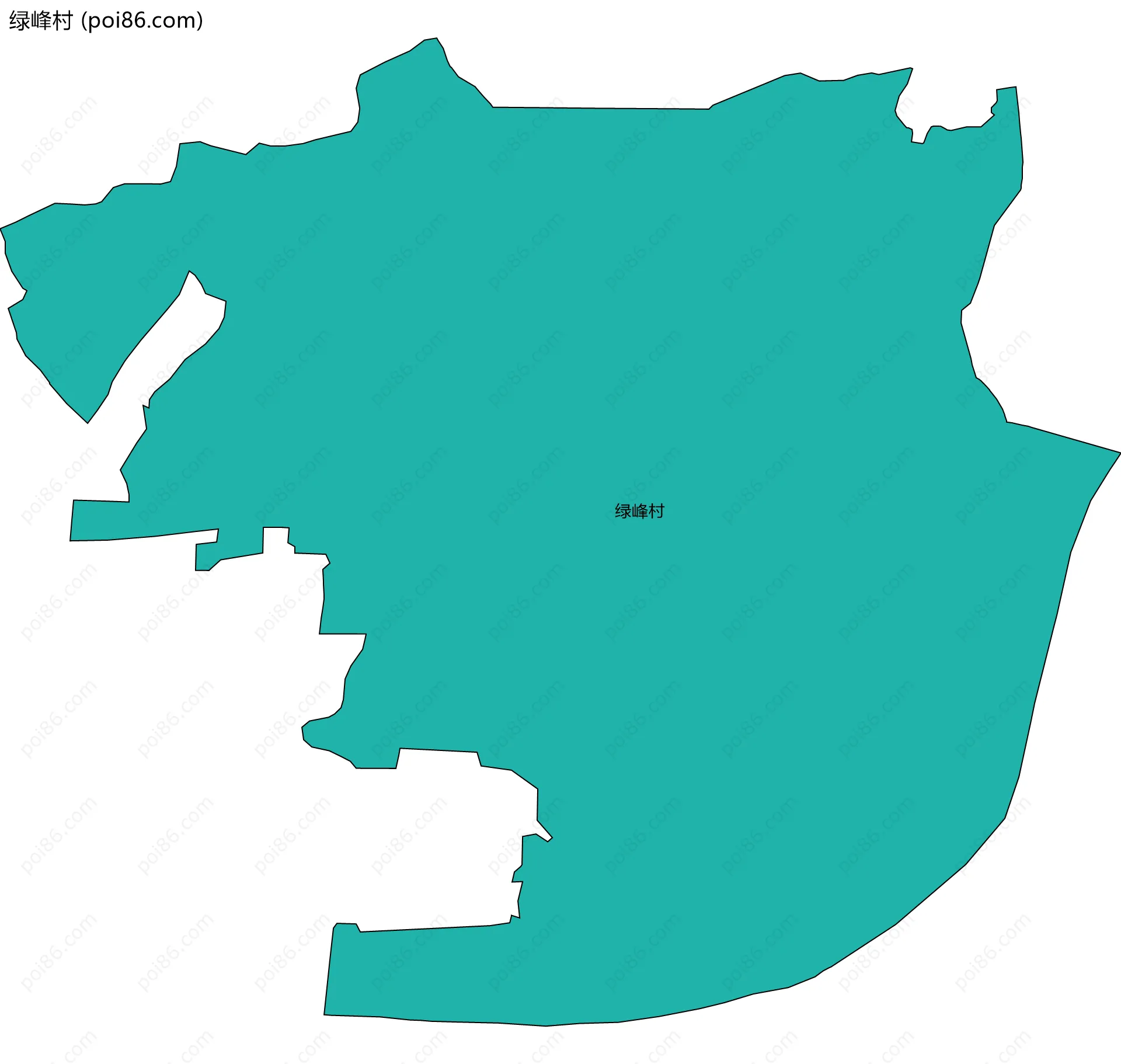 绿峰村边界地图